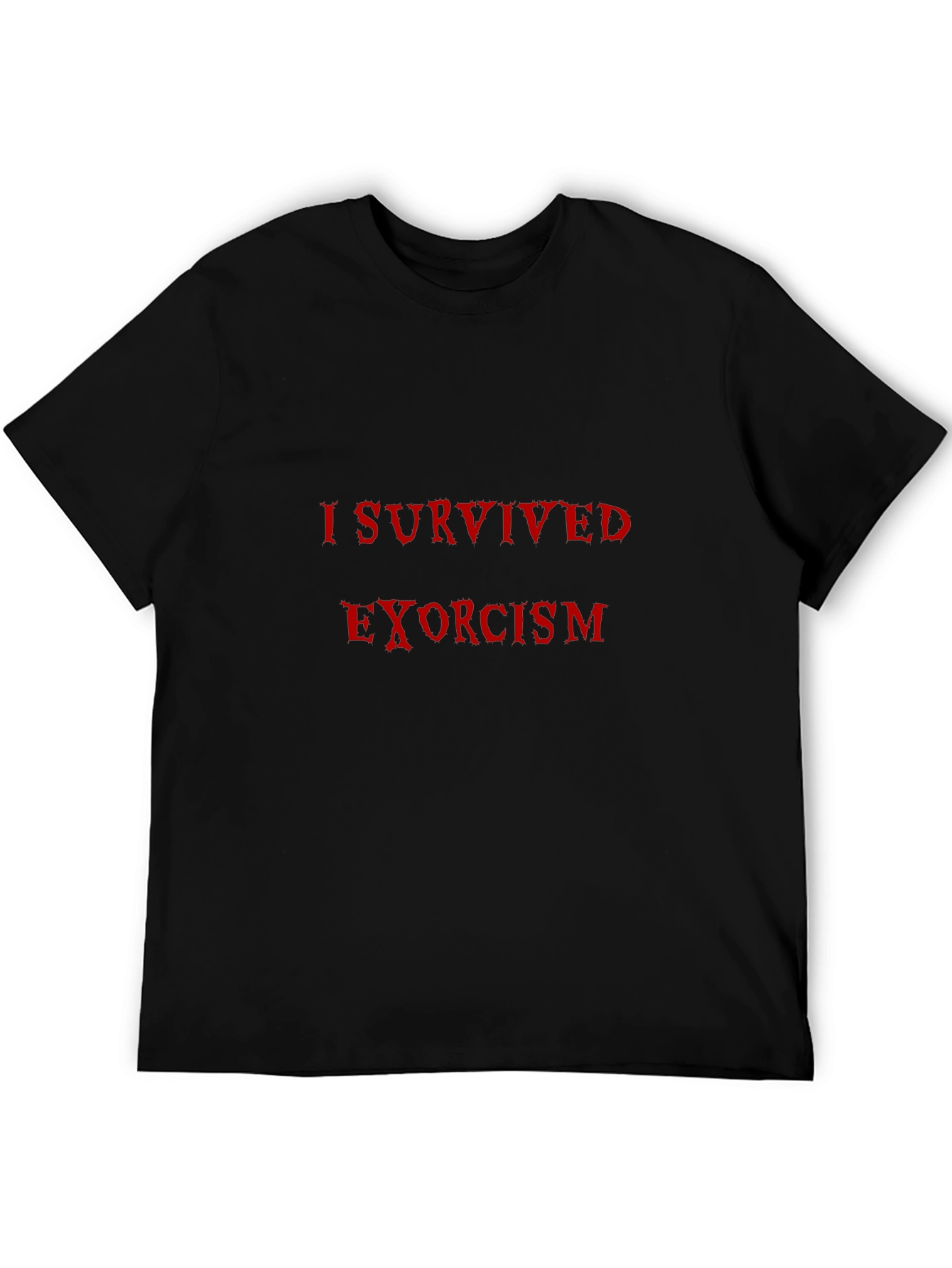 I Survived Exorcism Funny T-Shirt - Black