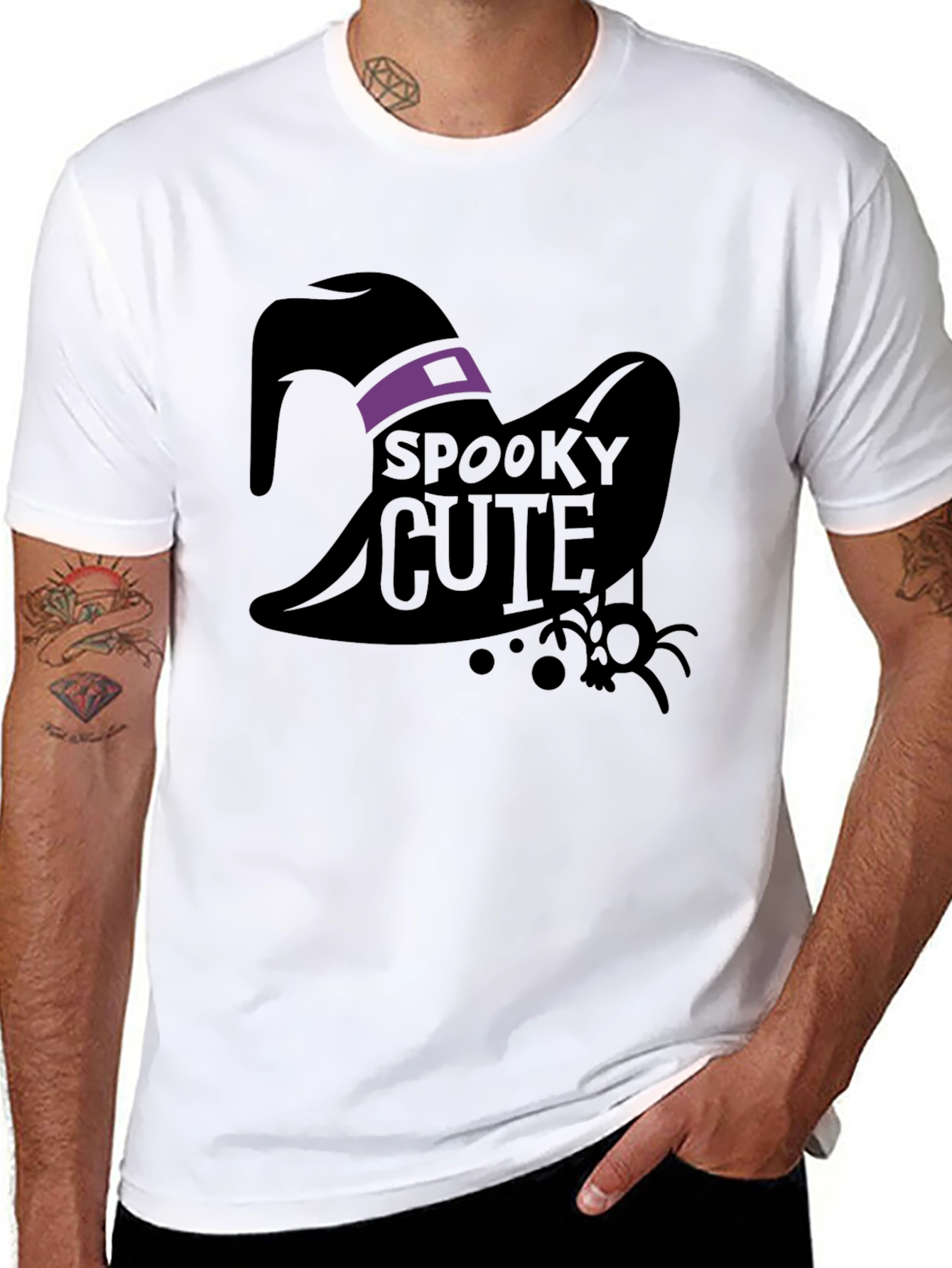 Spooky Cute Witch Hat Graphic Tee