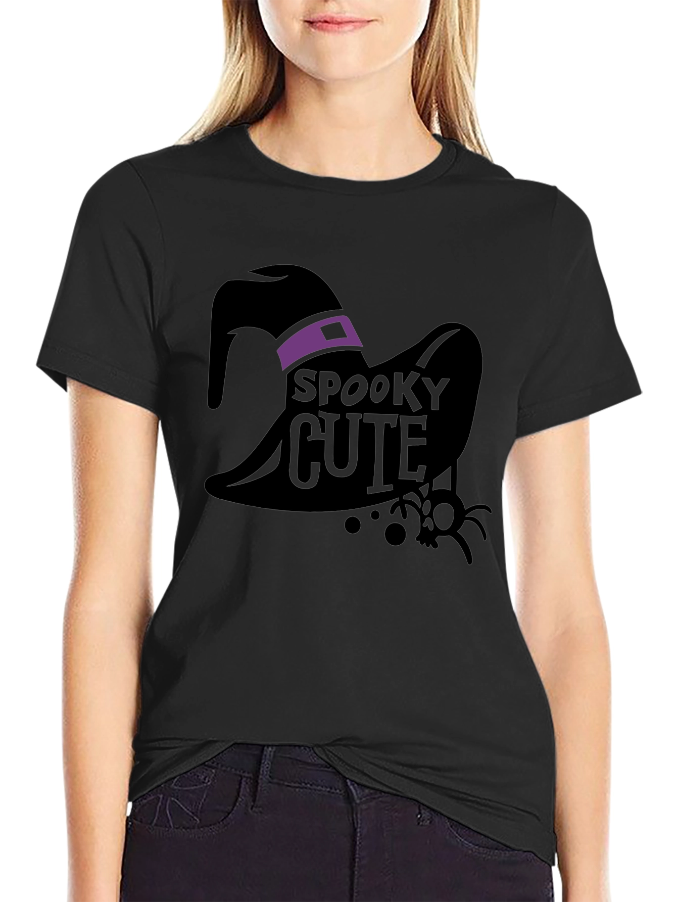 Spooky Cute Witch Hat Graphic Tee