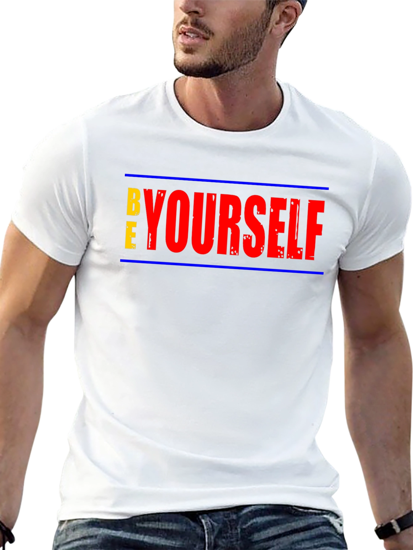 Be Yourself Graphic Tee - Trendy Black T-Shirt