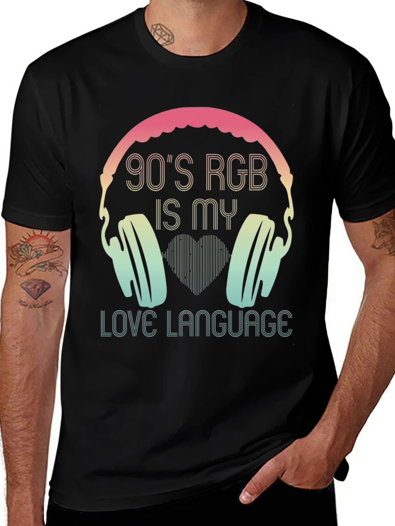 90s RGB Headphones T-Shirt