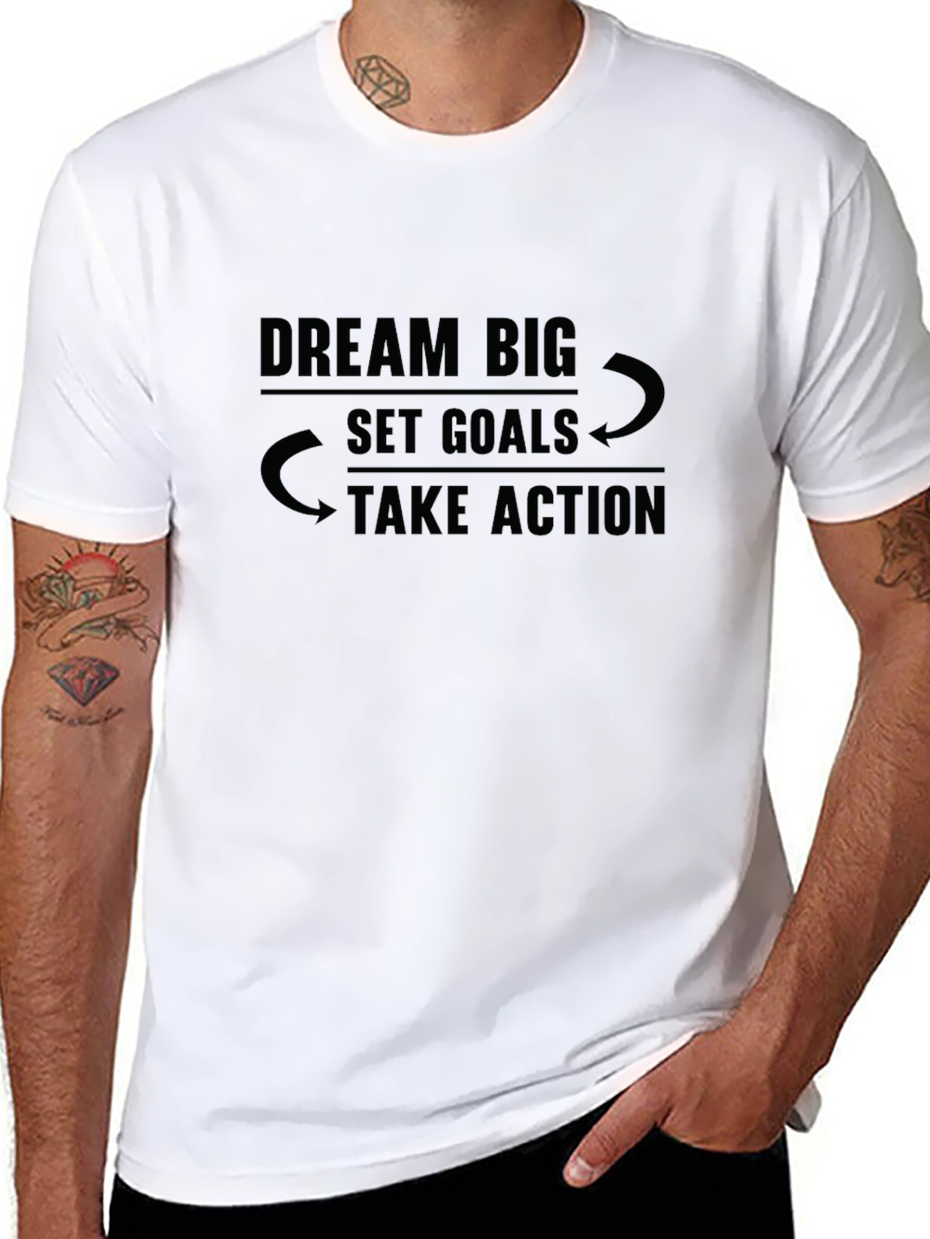 Dream Big Graphic Tee - Motivational Black T-Shirt
