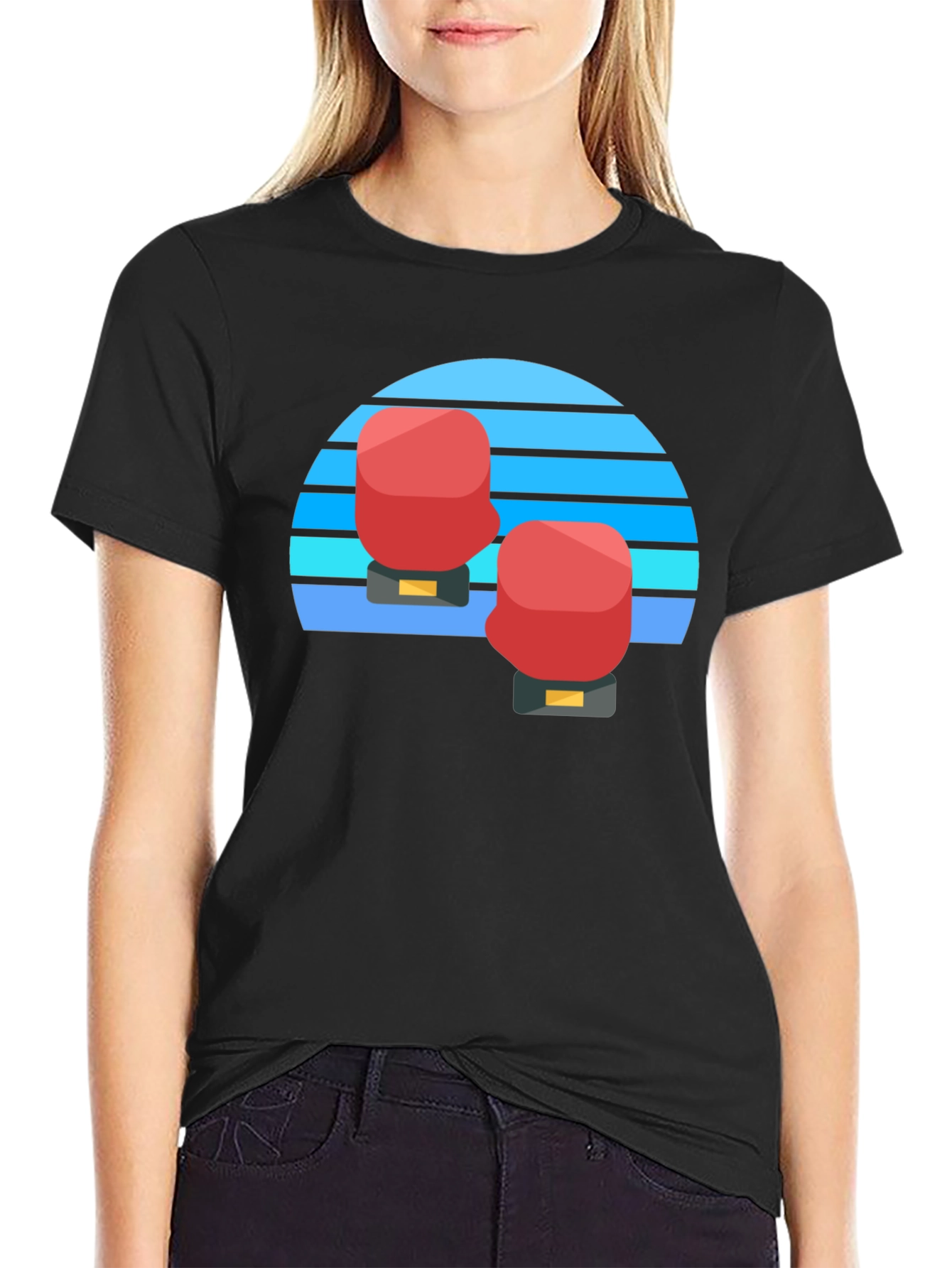 Retro Boxing Gloves Graphic Tee