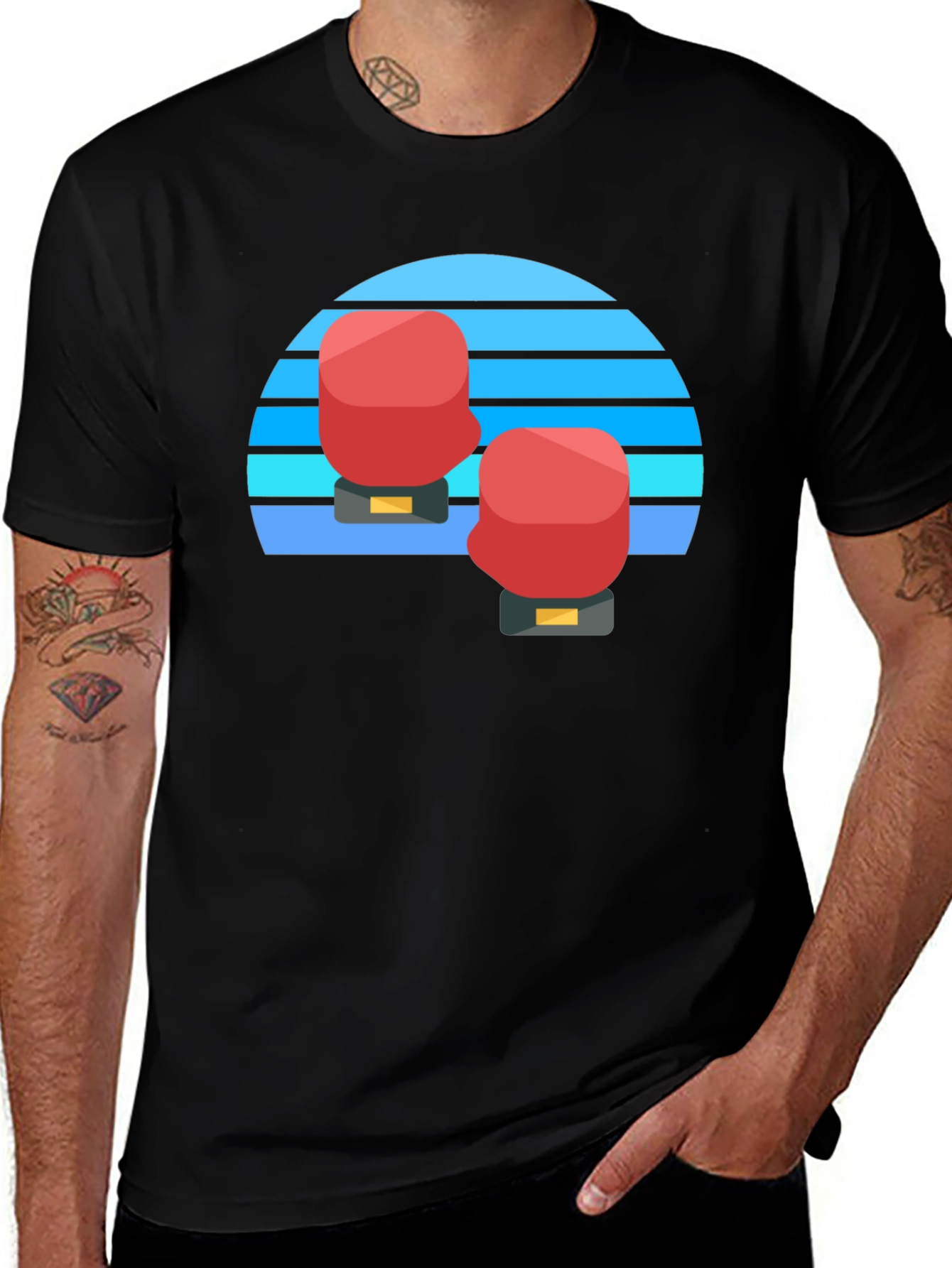 Retro Boxing Gloves Graphic Tee
