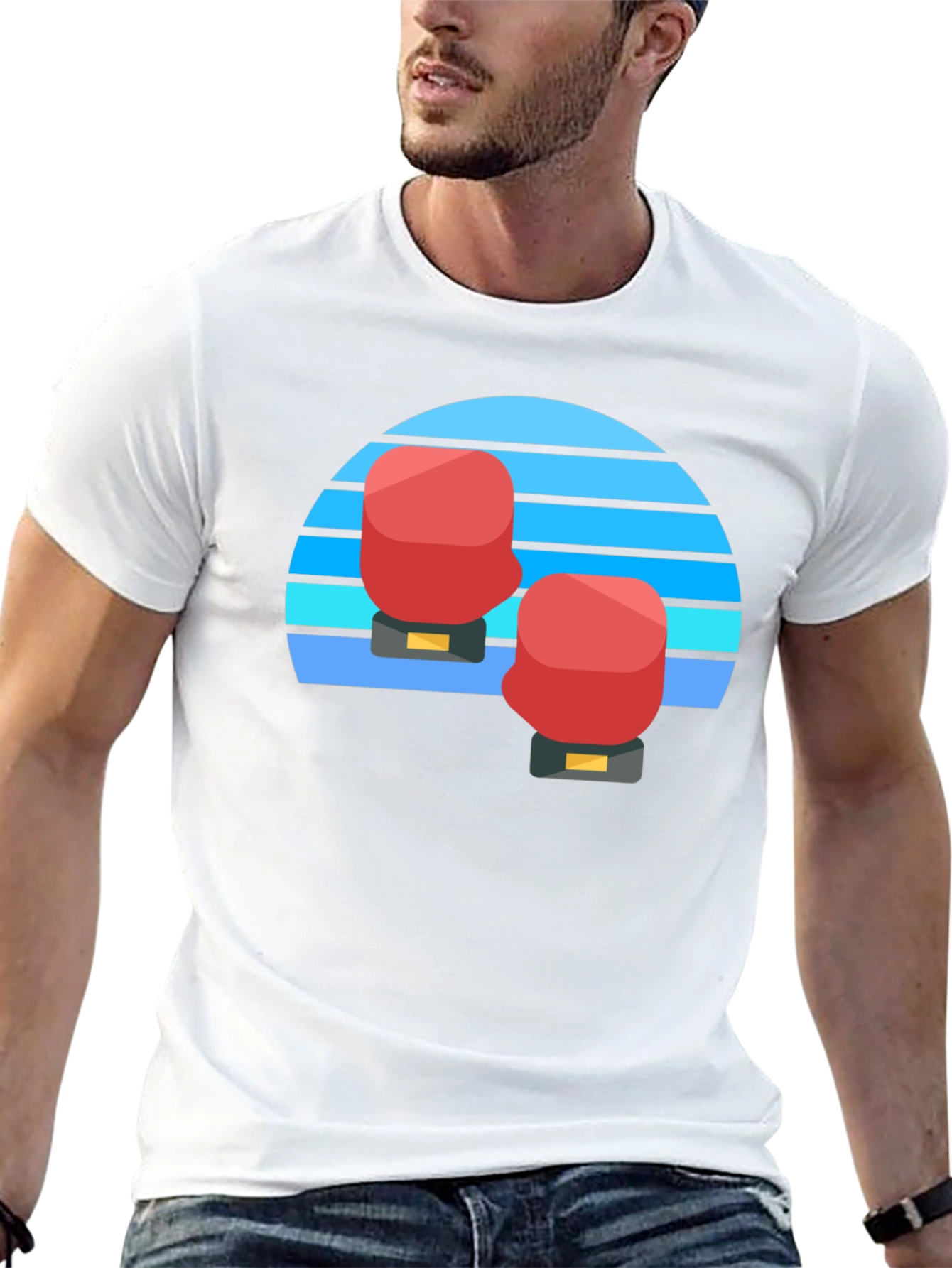 Retro Boxing Gloves Graphic Tee