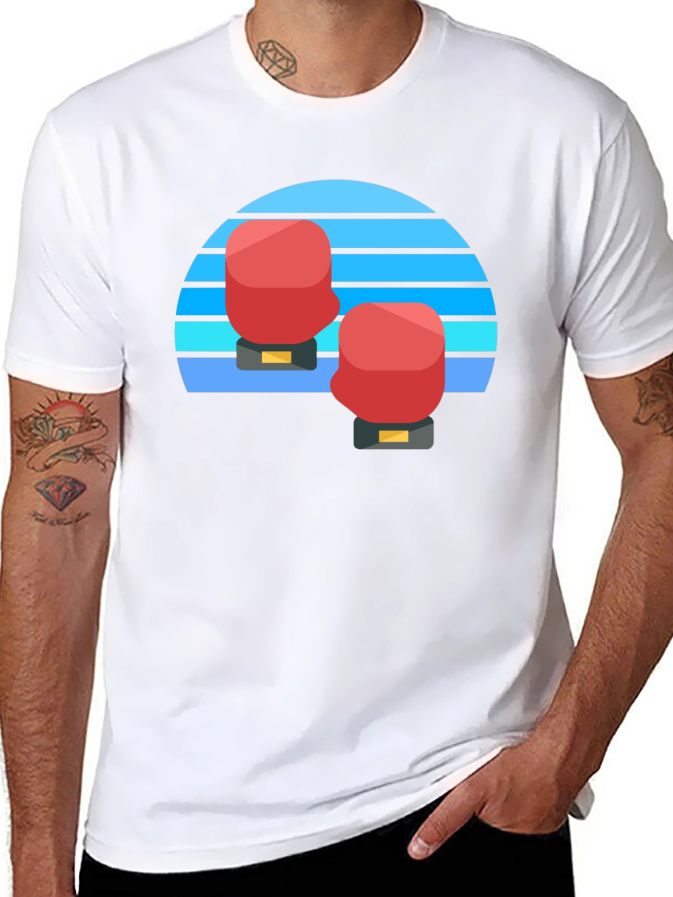 Retro Boxing Gloves Graphic Tee