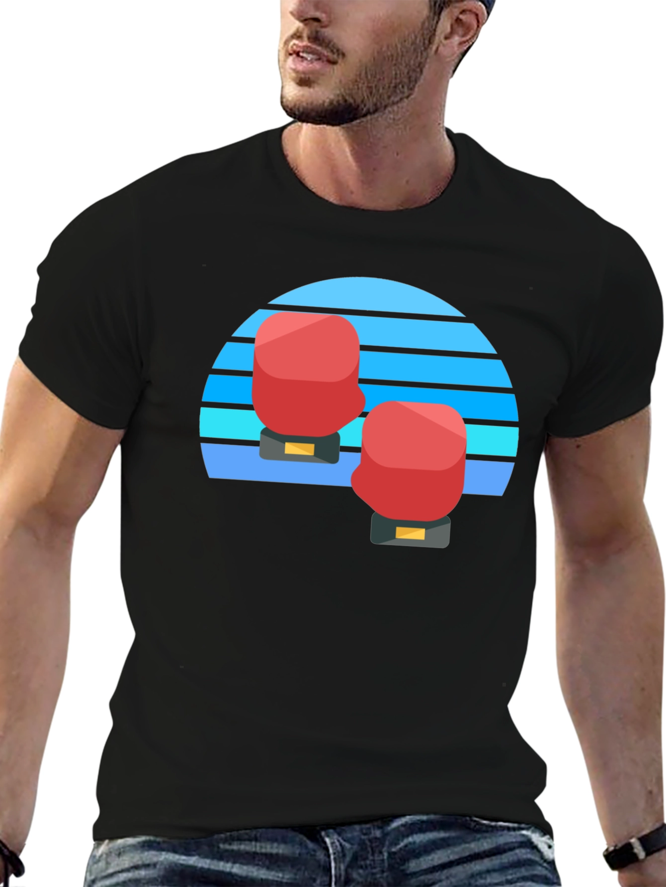 Retro Boxing Gloves Graphic Tee