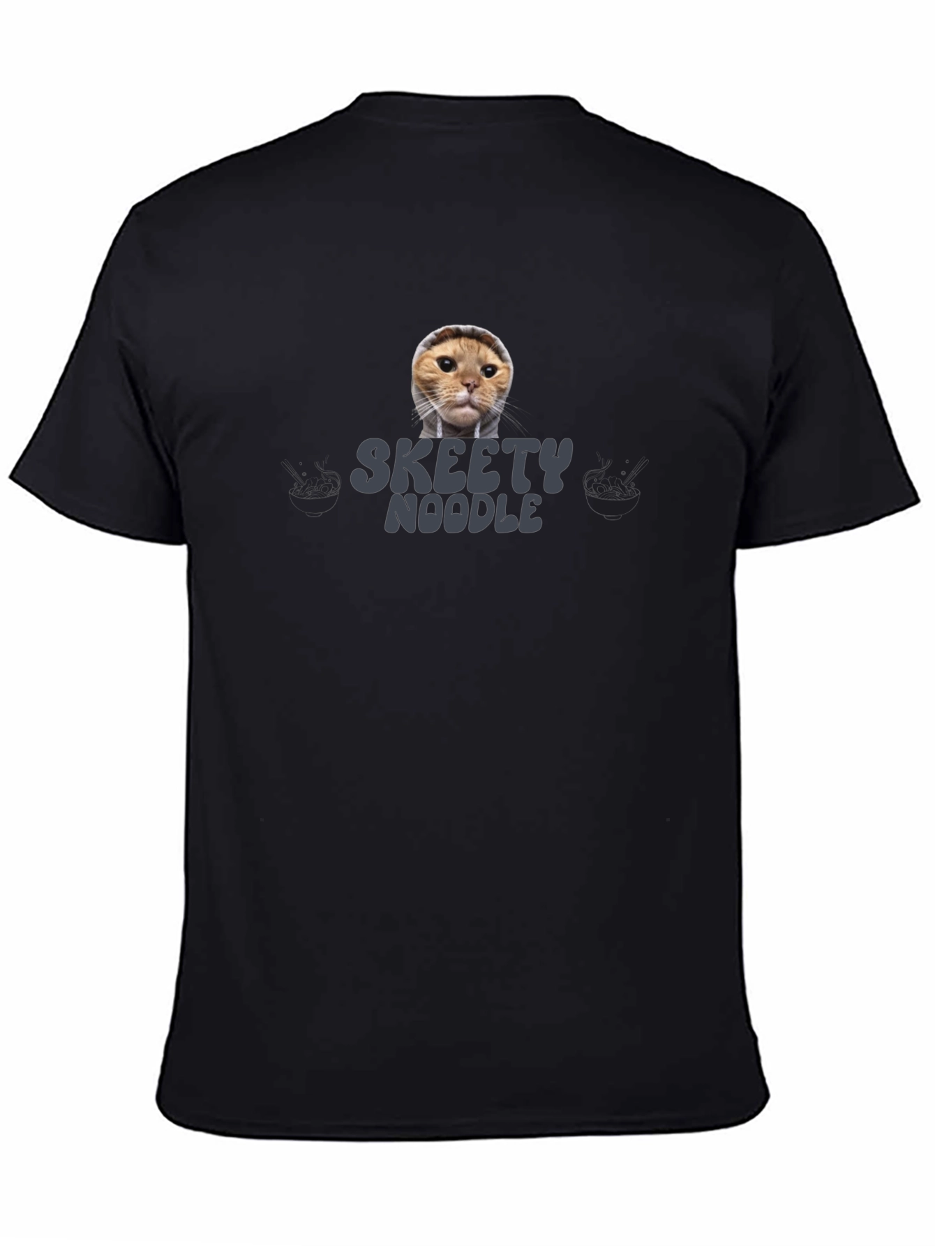 Skeety Noodle Cat Graphic T-Shirt