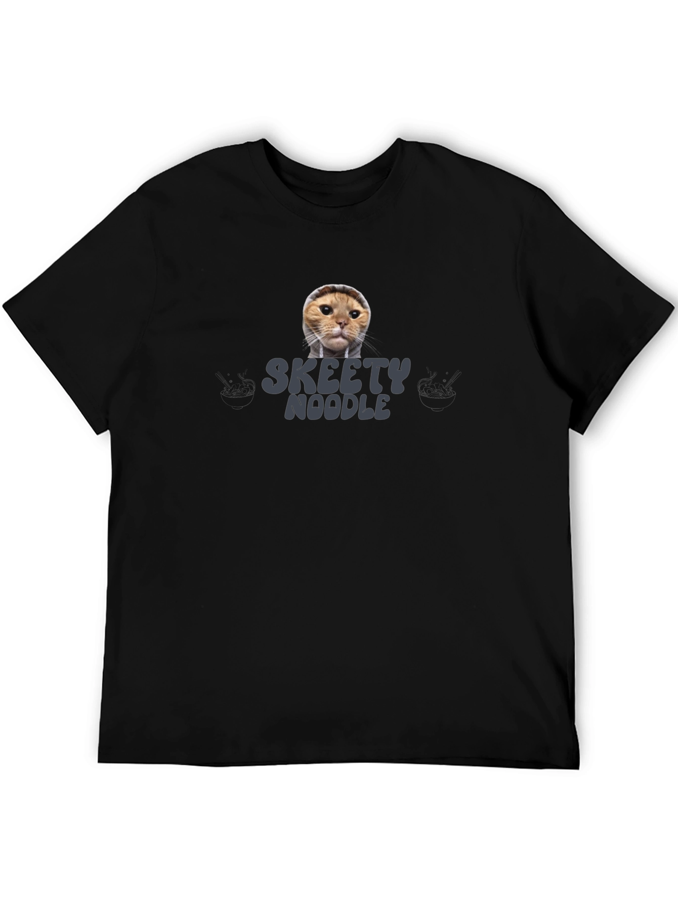 Skeety Noodle Cat Graphic T-Shirt