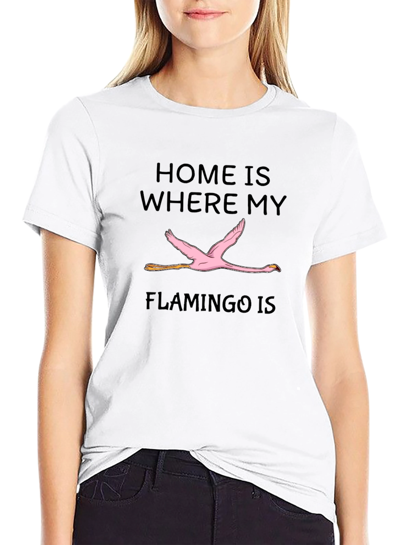 Home is Where My Flamingo Is Graphic Tee