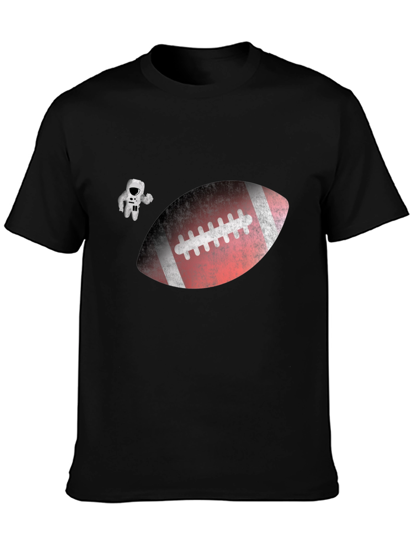Football in Space T-Shirt - Astronaut Graphic Tee