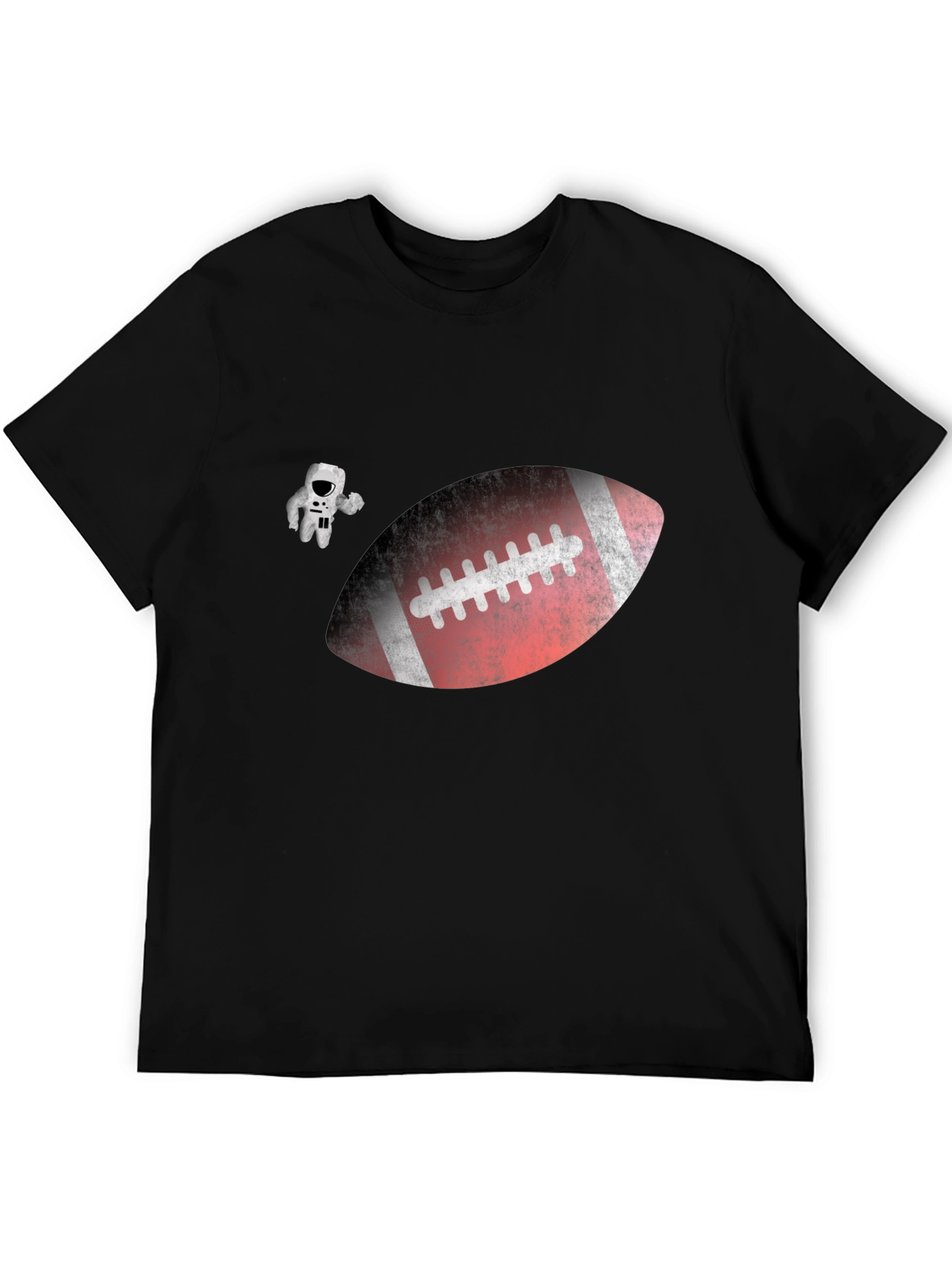 Football in Space T-Shirt - Astronaut Graphic Tee