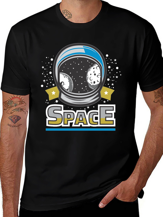 Space Helmet Graphic T-Shirt - Unisex Cotton Tee