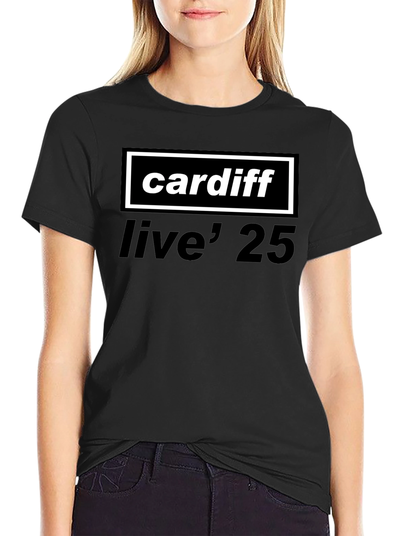 Cardiff Live 25 Black T-Shirt
