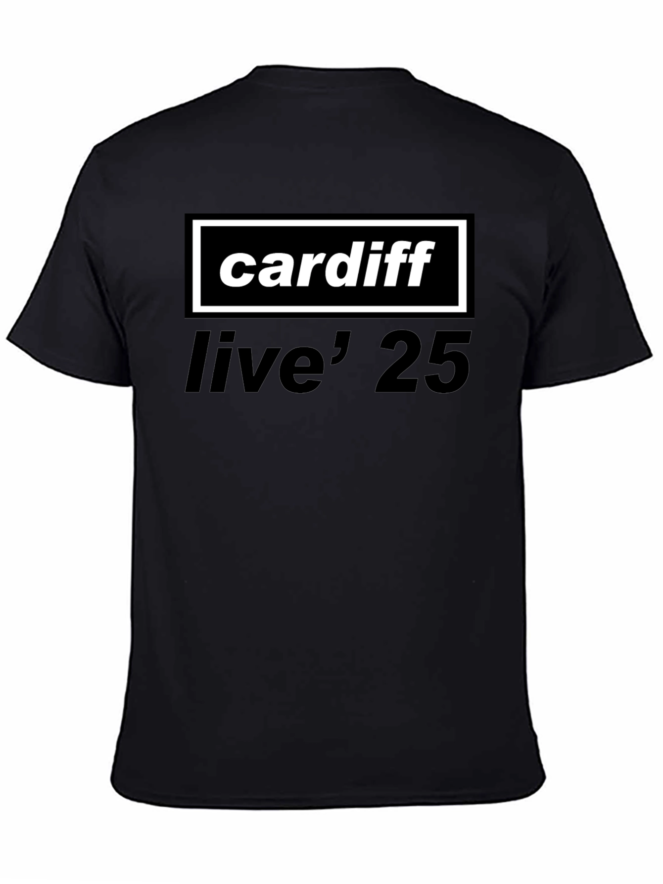 Cardiff Live 25 Black T-Shirt