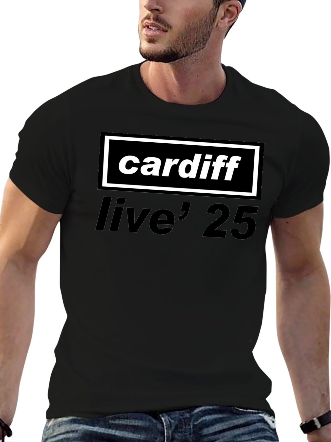 Cardiff Live 25 Black T-Shirt