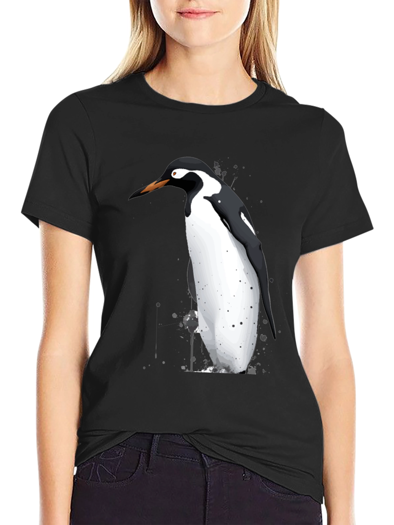 Penguin Graphic T-Shirt - Black Cotton Tee