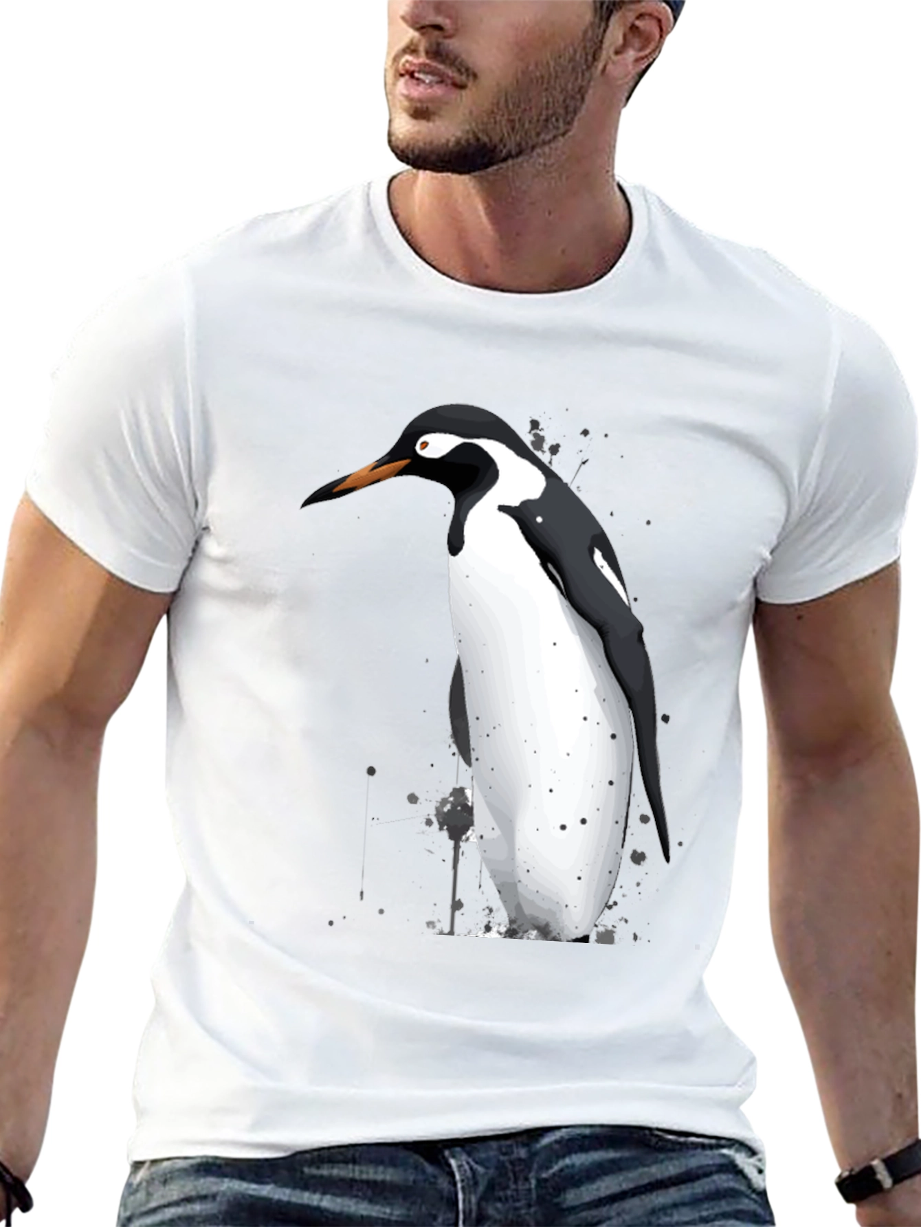 Penguin Graphic T-Shirt - Black Cotton Tee