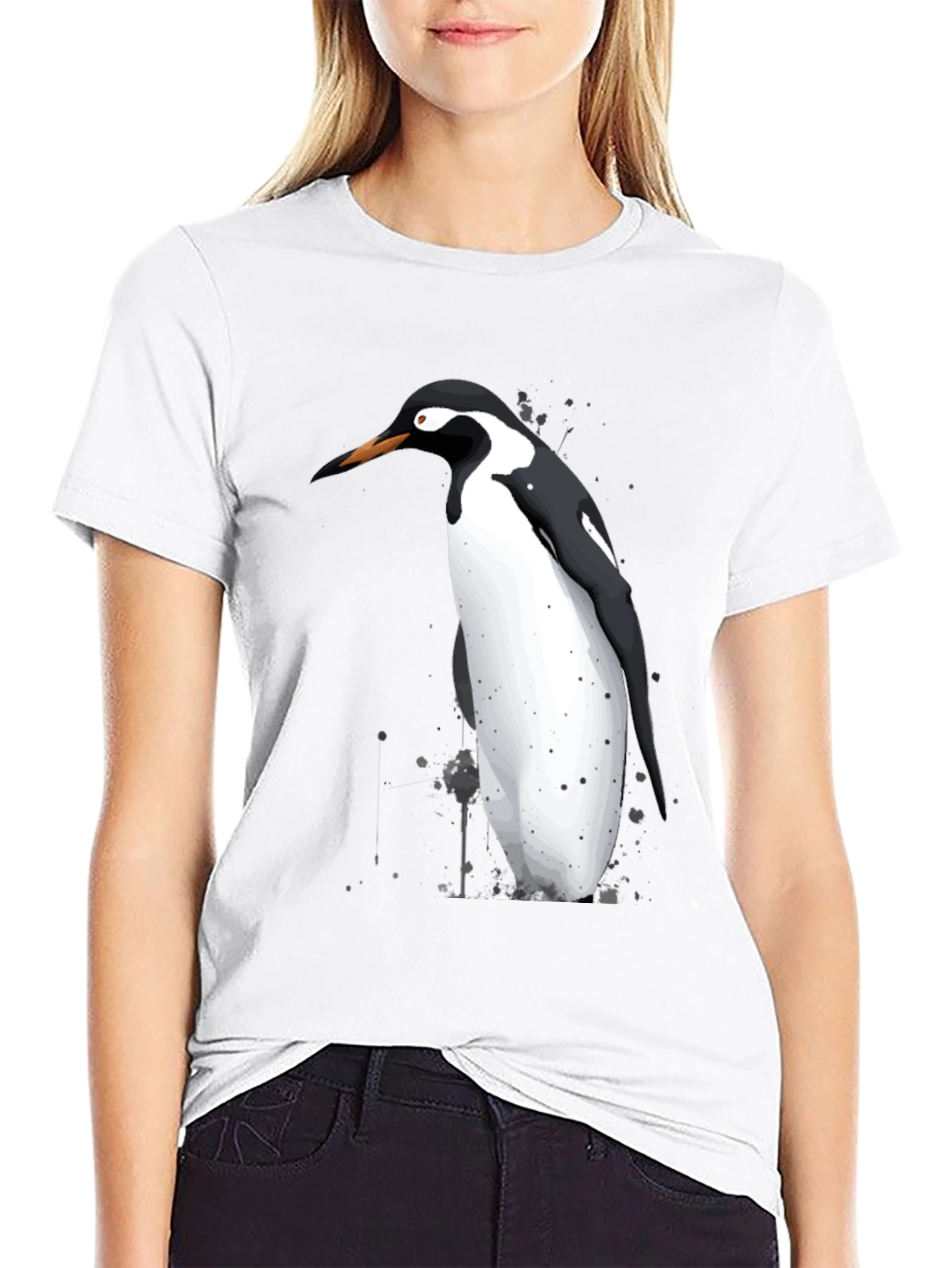 Penguin Graphic T-Shirt - Black Cotton Tee