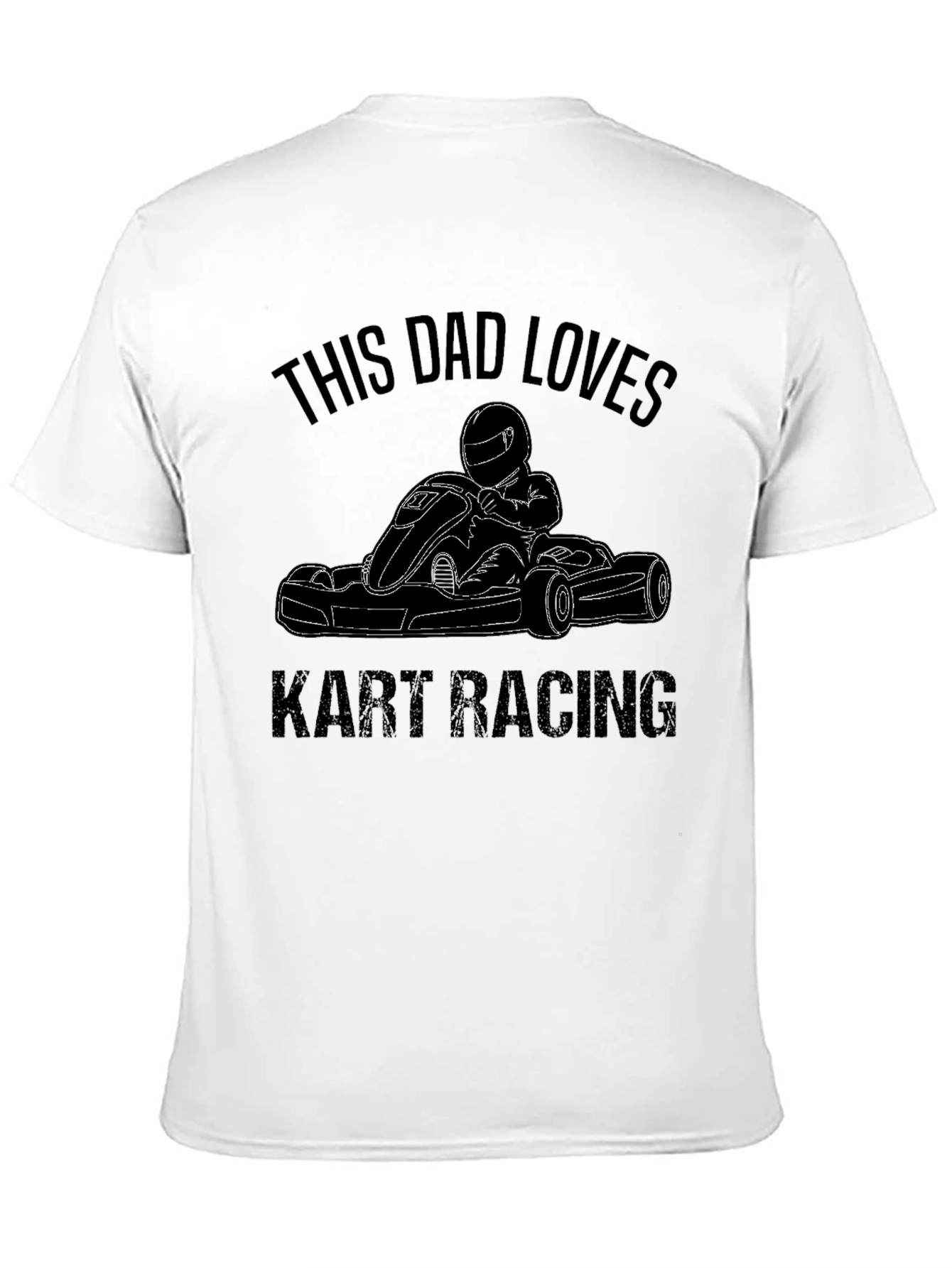 Dad Loves Kart Racing Black T-Shirt