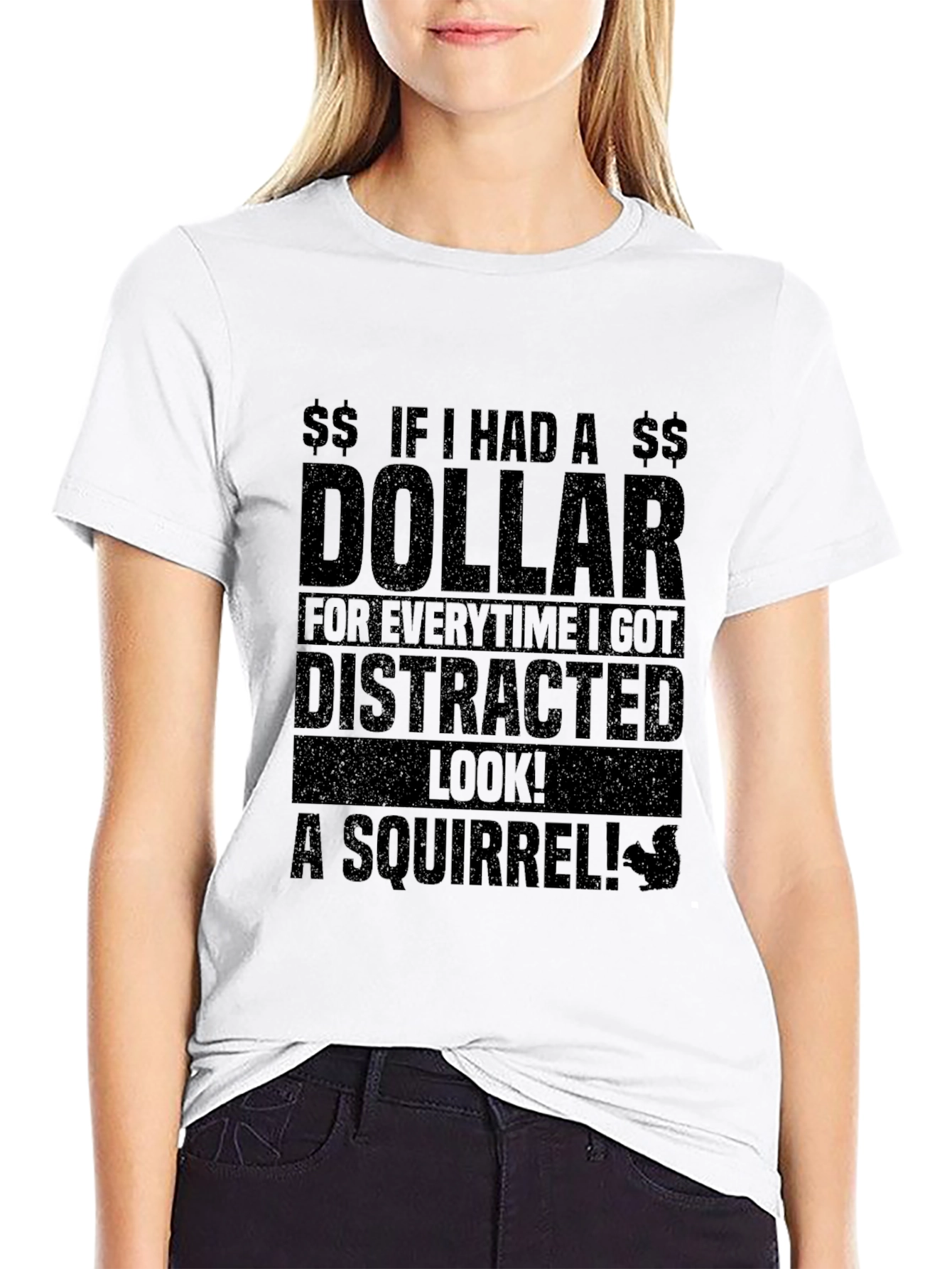 Distracted Squirrel Graphic T-Shirt