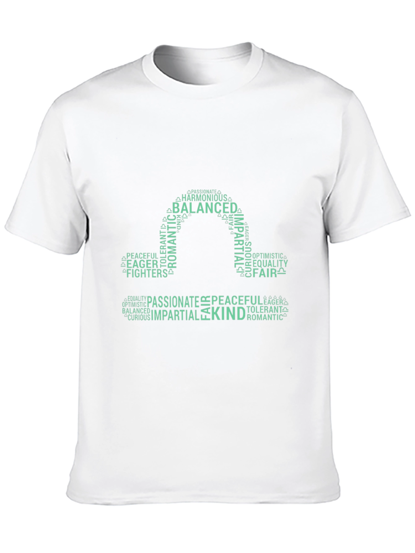 Balanced Libra Word Art Tee - Black
