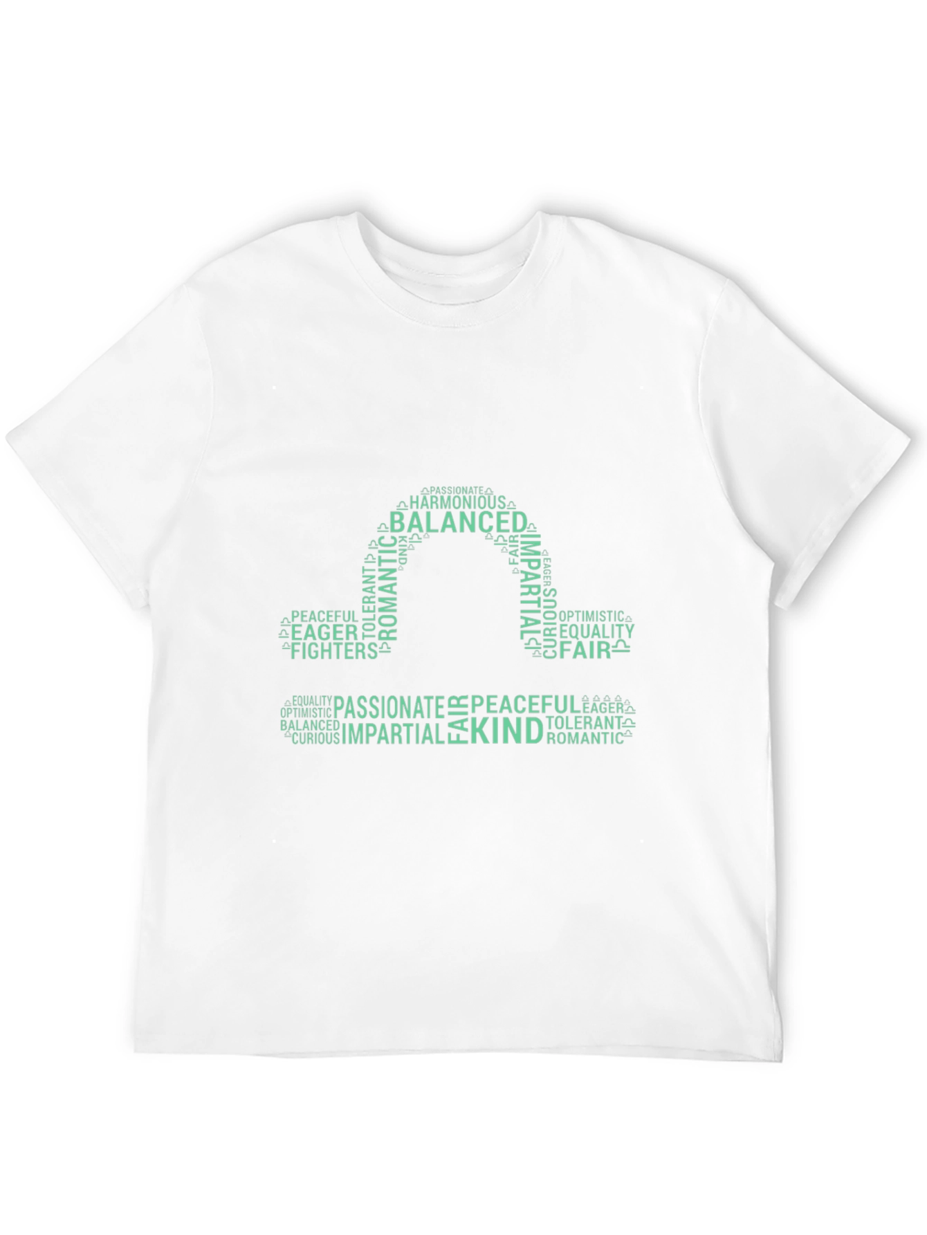 Balanced Libra Word Art Tee - Black