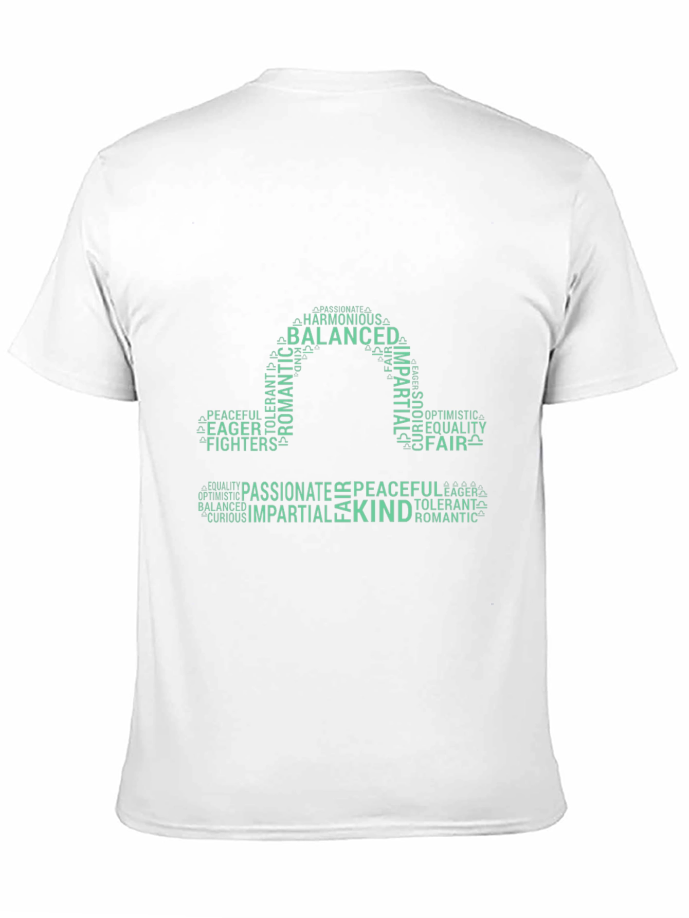 Balanced Libra Word Art Tee - Black