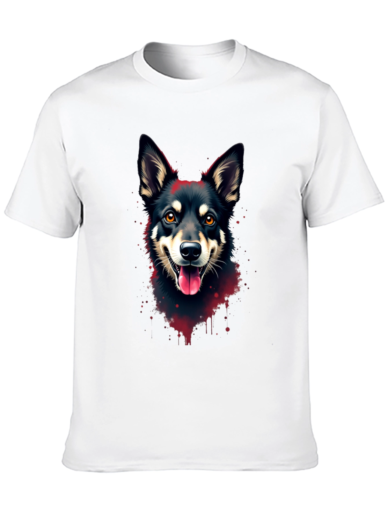 Dog Breed T-Shirt - Vivid Ink Splash Design
