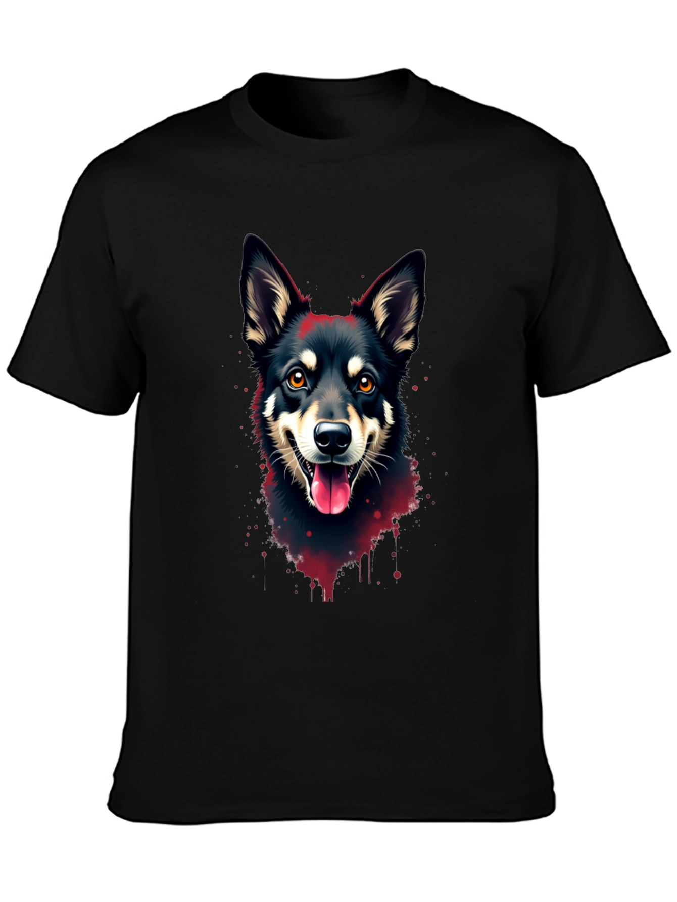 Dog Breed T-Shirt - Vivid Ink Splash Design
