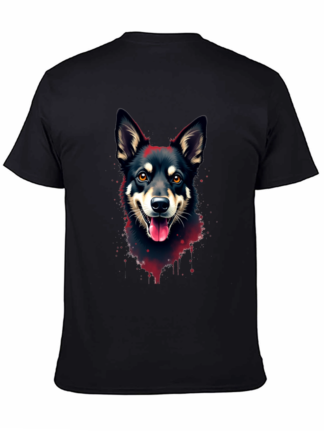 Dog Breed T-Shirt - Vivid Ink Splash Design