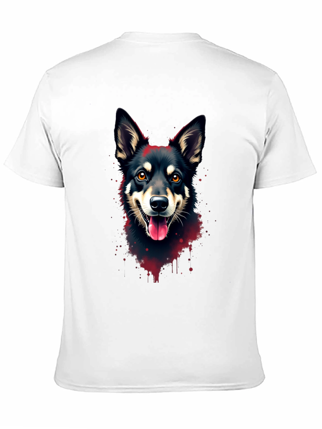 Dog Breed T-Shirt - Vivid Ink Splash Design
