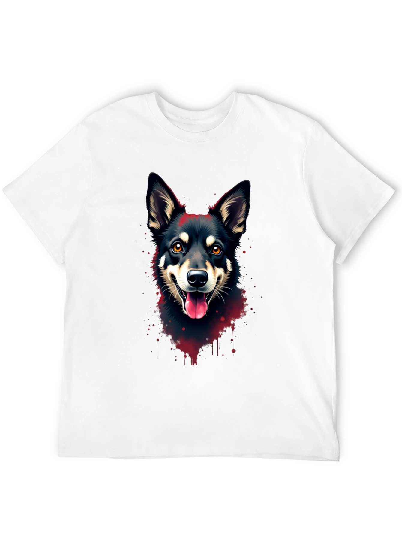 Dog Breed T-Shirt - Vivid Ink Splash Design