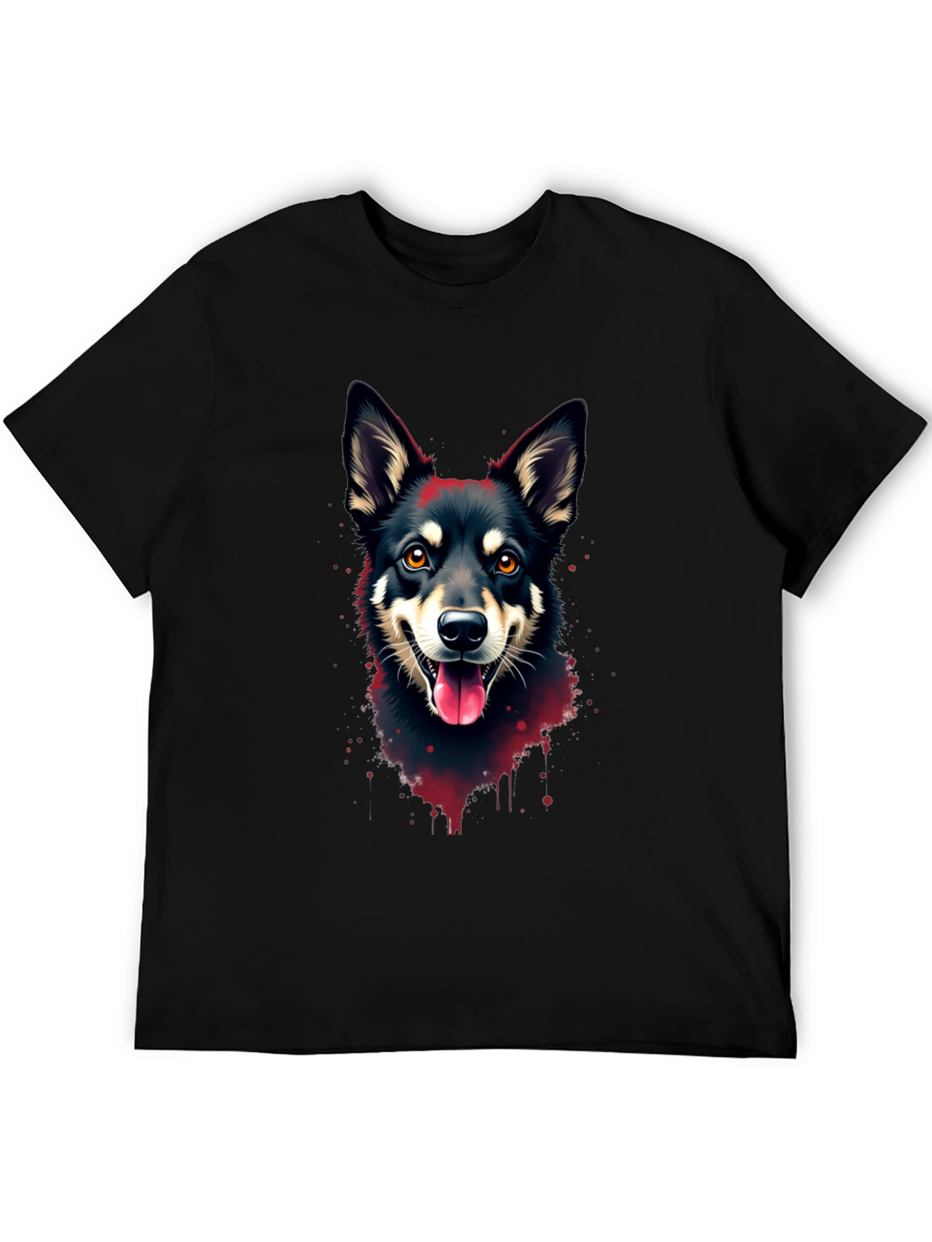 Dog Breed T-Shirt - Vivid Ink Splash Design