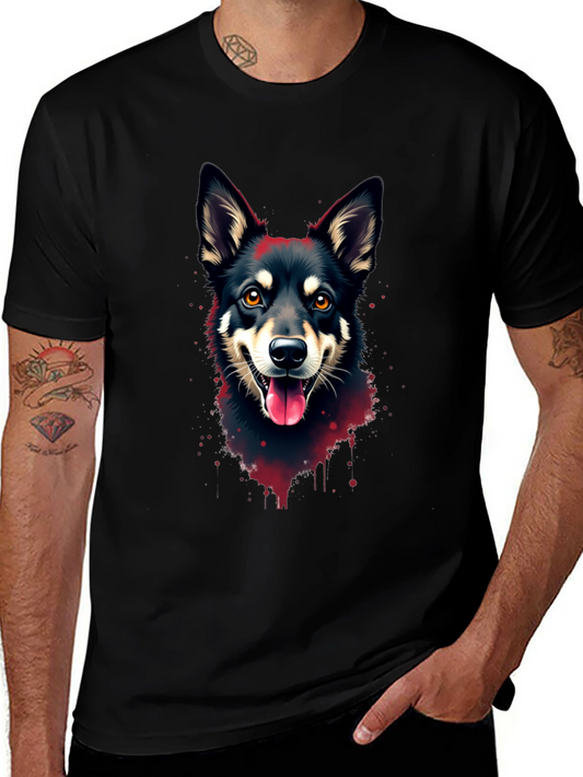 Dog Breed T-Shirt - Vivid Ink Splash Design