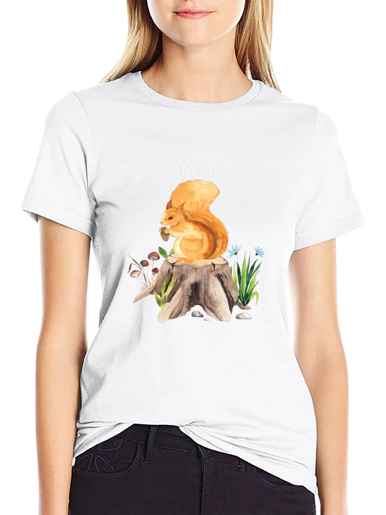 Squirrel on Stump Graphic Tee