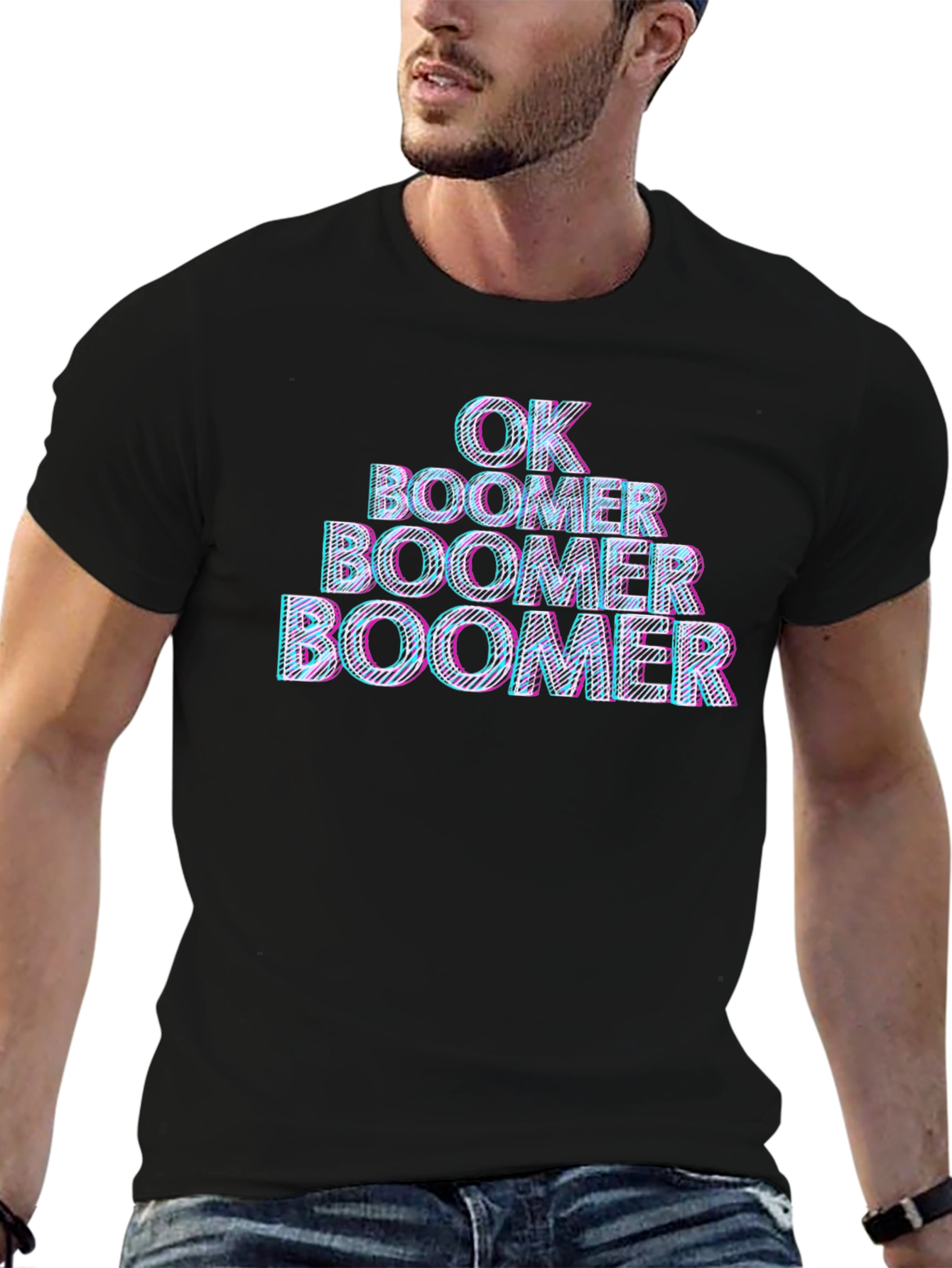 OK Boomer Graphic Tee - Black Cotton T-Shirt