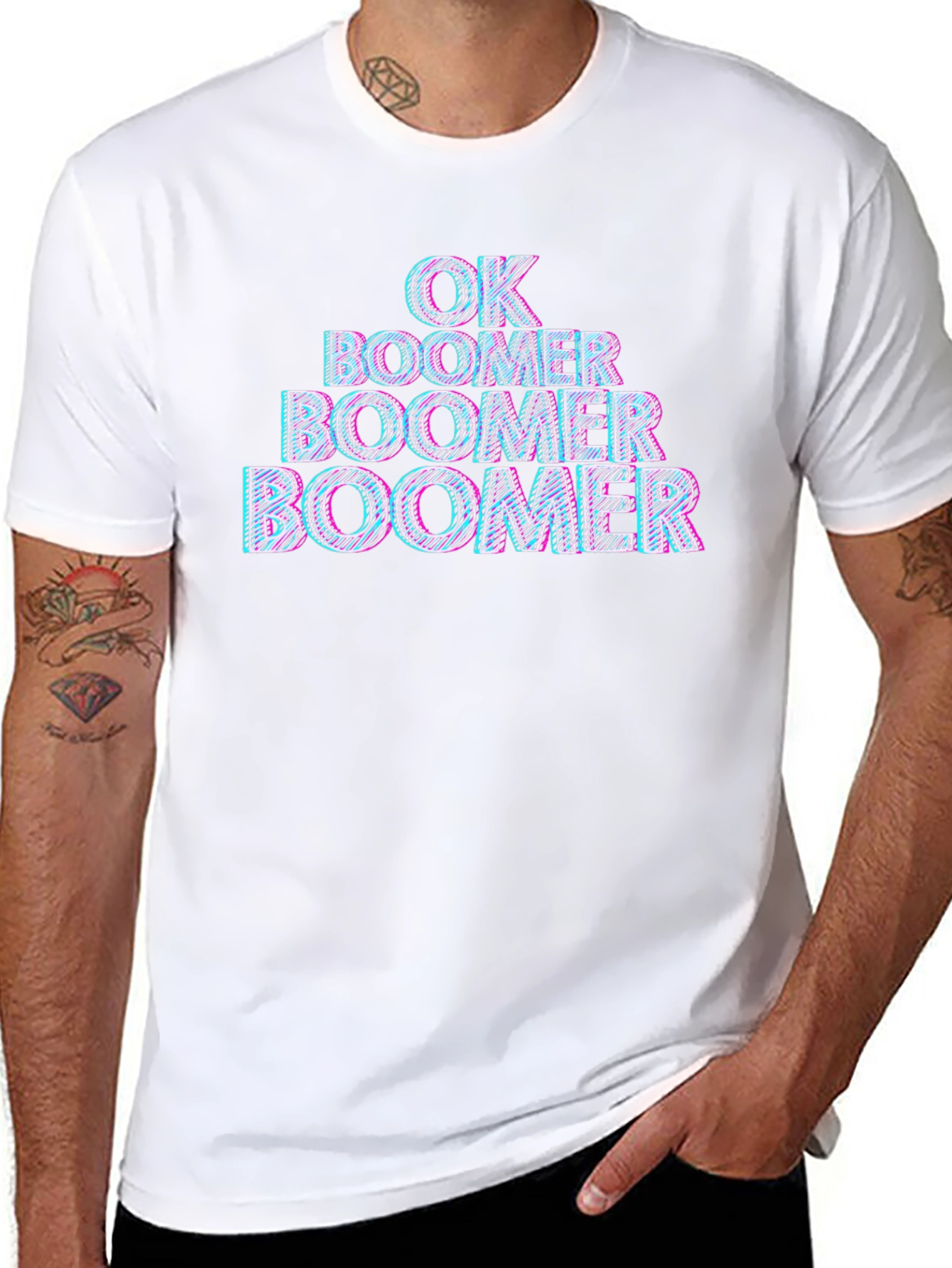 OK Boomer Graphic Tee - Black Cotton T-Shirt