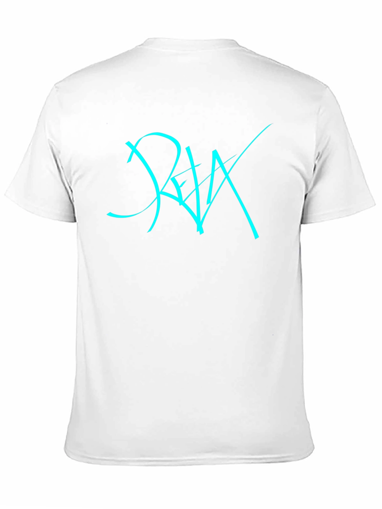 Cool Black T-Shirt with Cyan Graphic Design