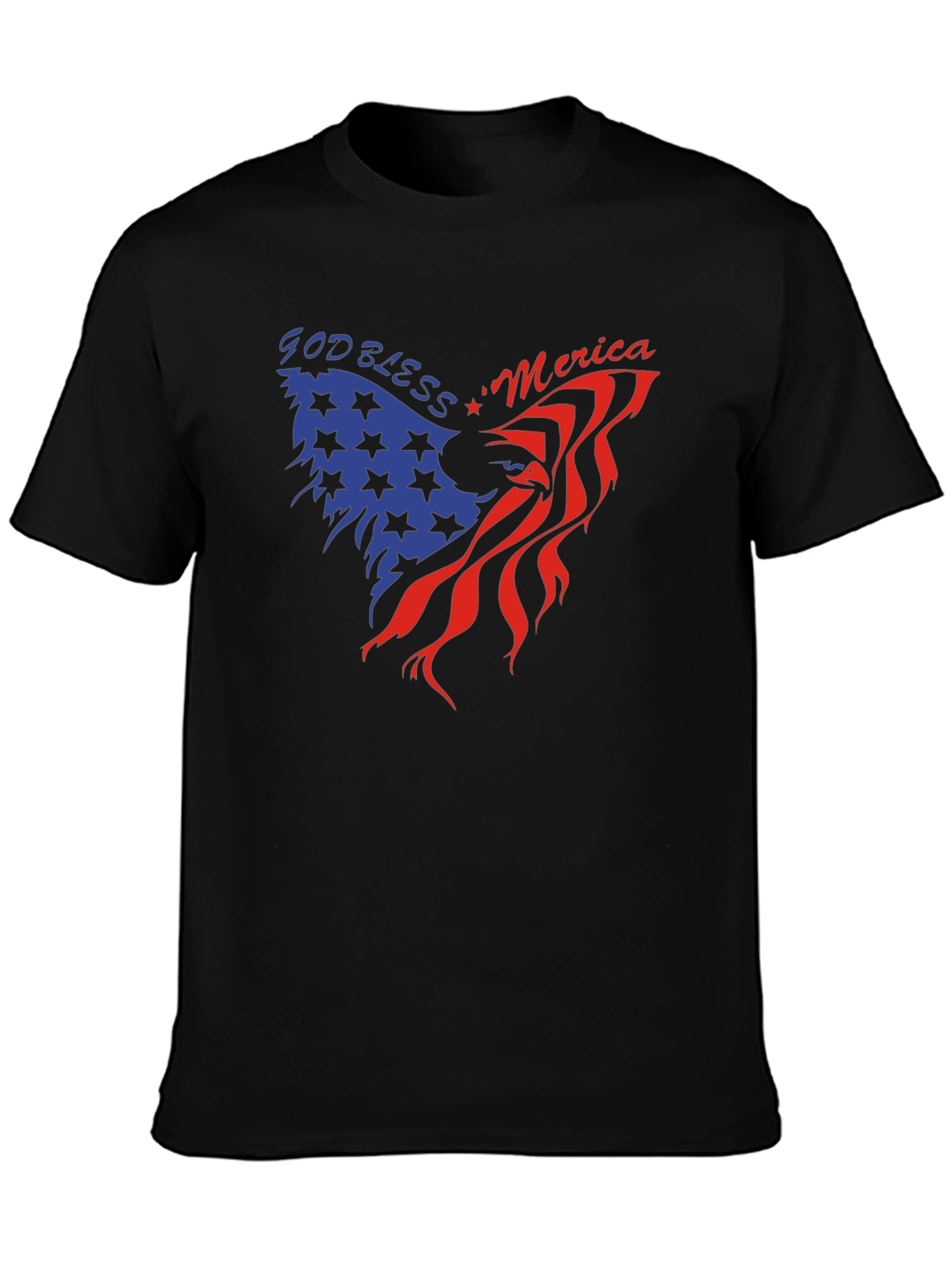 God Bless America Eagle Graphic Tee - Patriotic Style