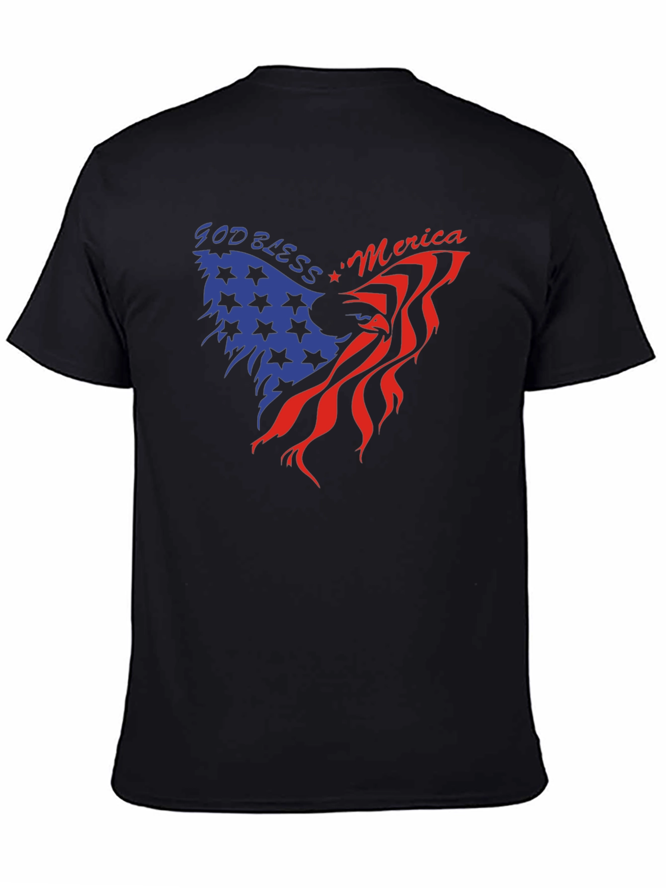 God Bless America Eagle Graphic Tee - Patriotic Style