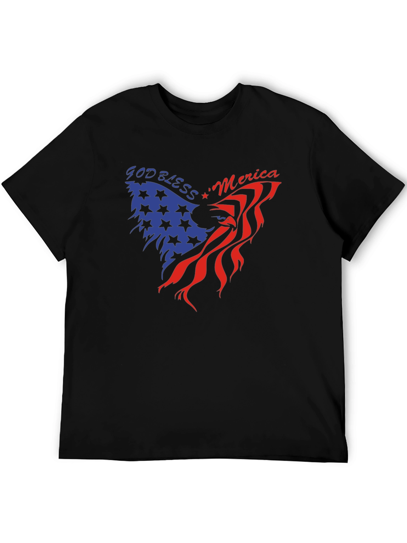 God Bless America Eagle Graphic Tee - Patriotic Style