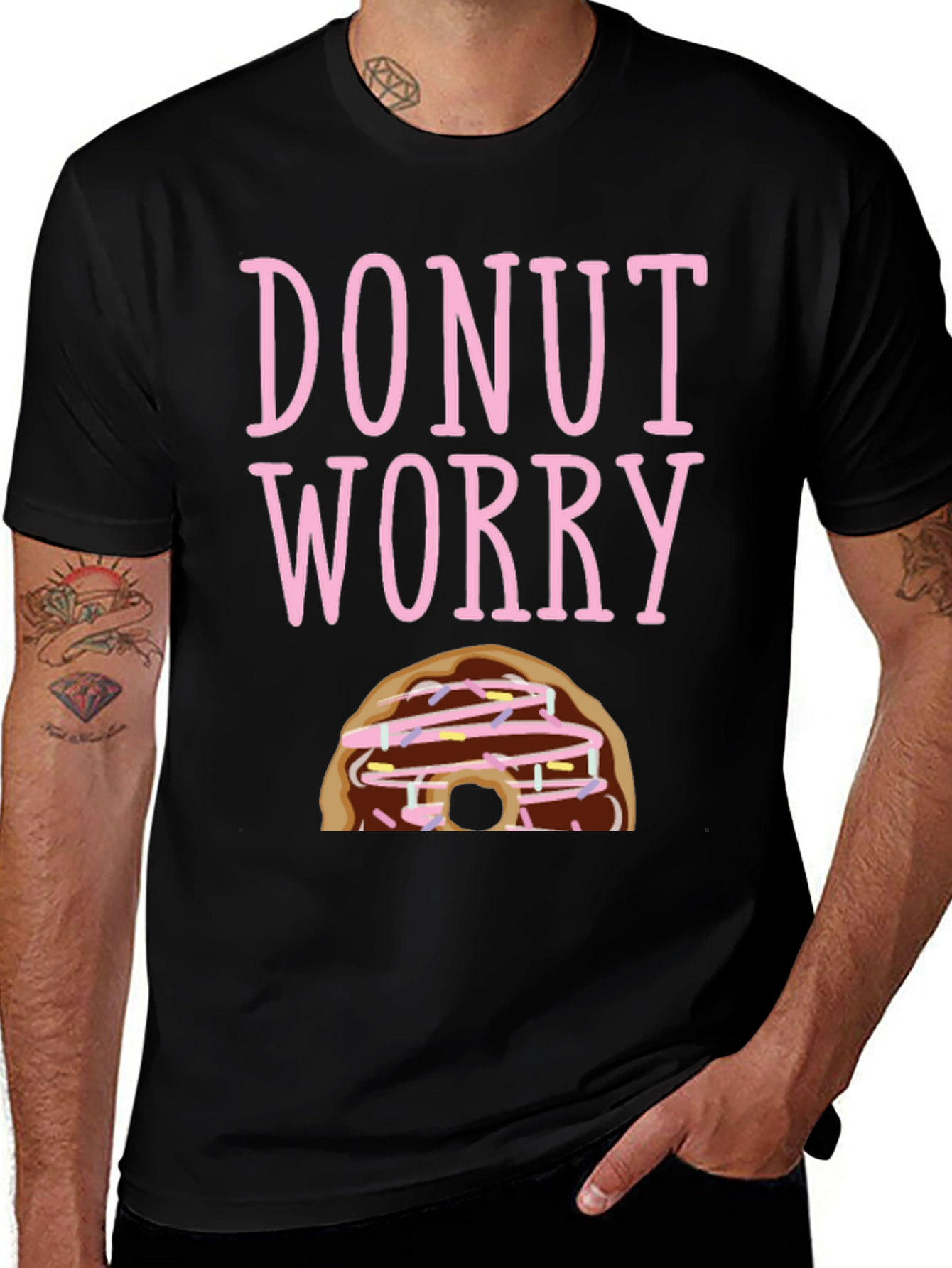 Donut Worry Funny Graphic T-Shirt