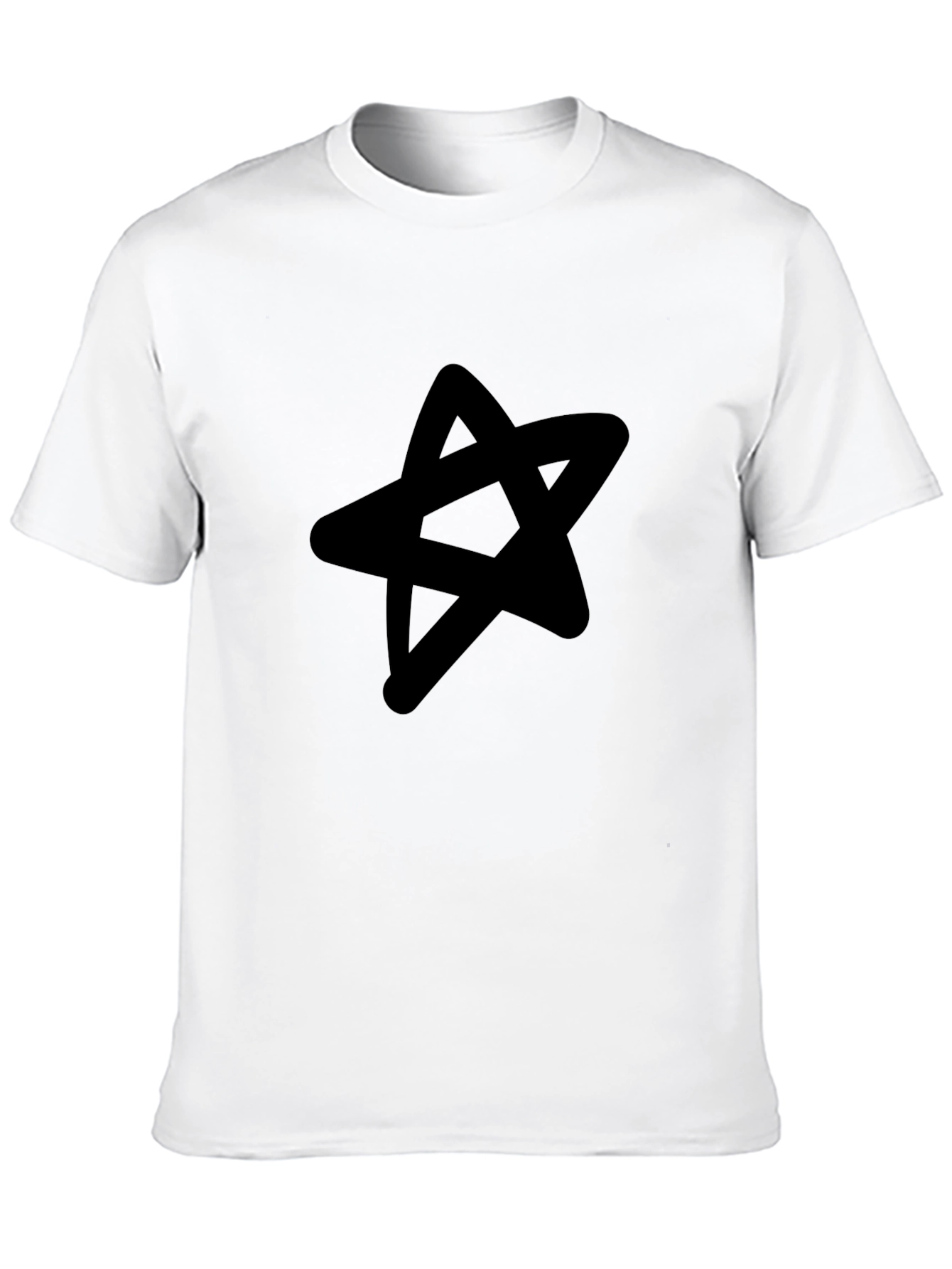 Star Graphic Black T-Shirt - Casual Mens Tee