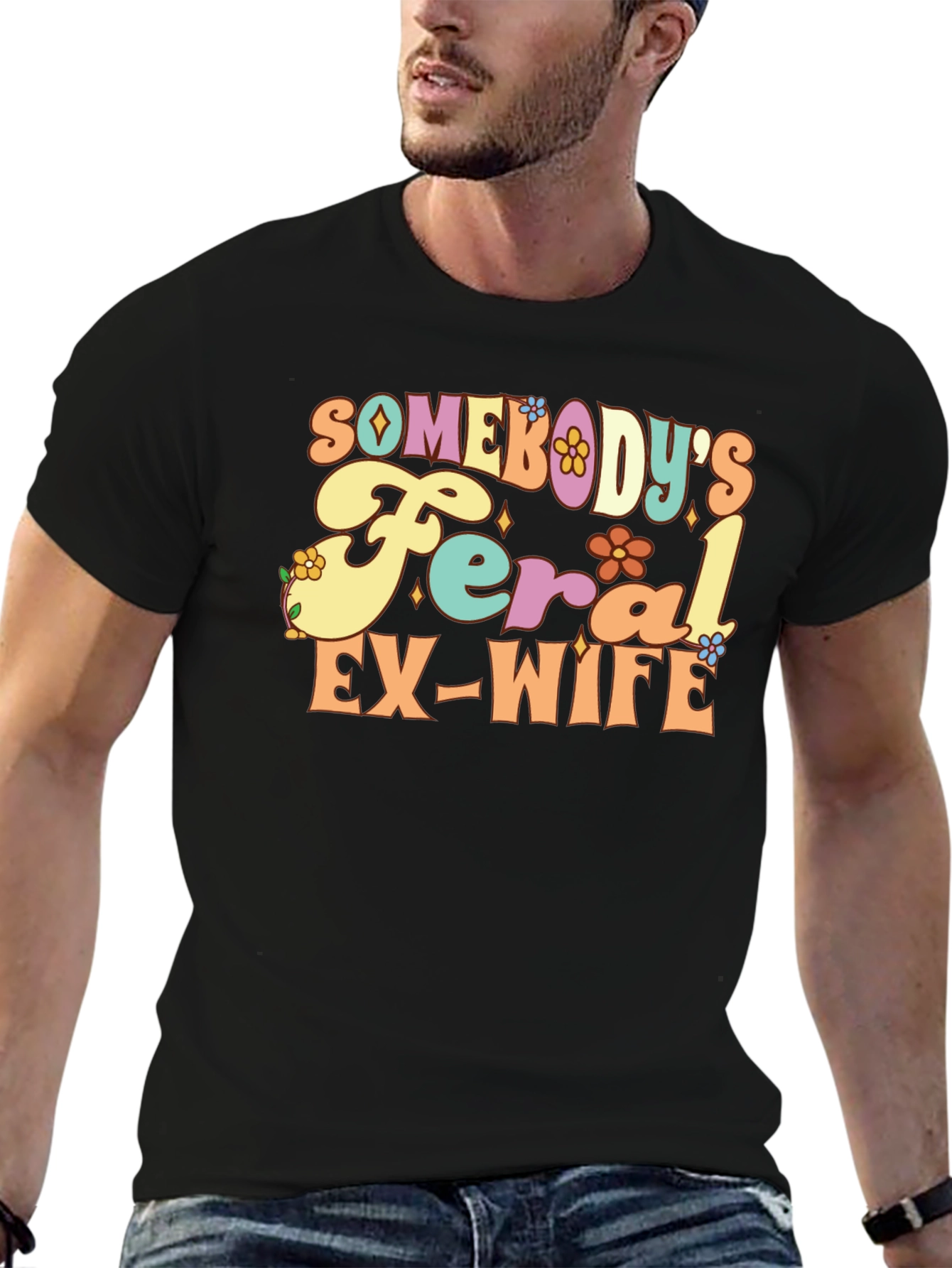Feral Ex-Wife Graphic Tee - Funny Slogan Shirt