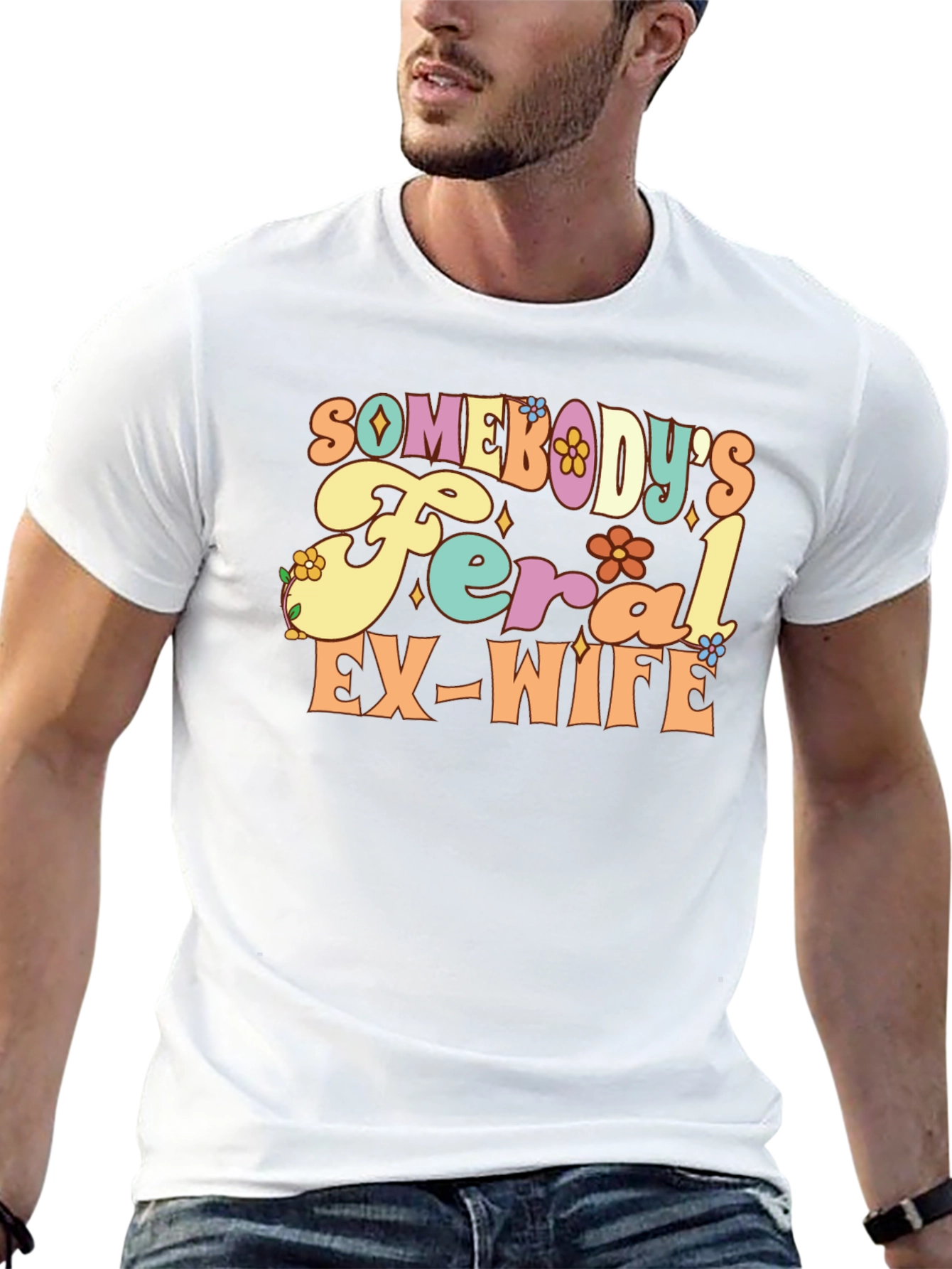 Feral Ex-Wife Graphic Tee - Funny Slogan Shirt