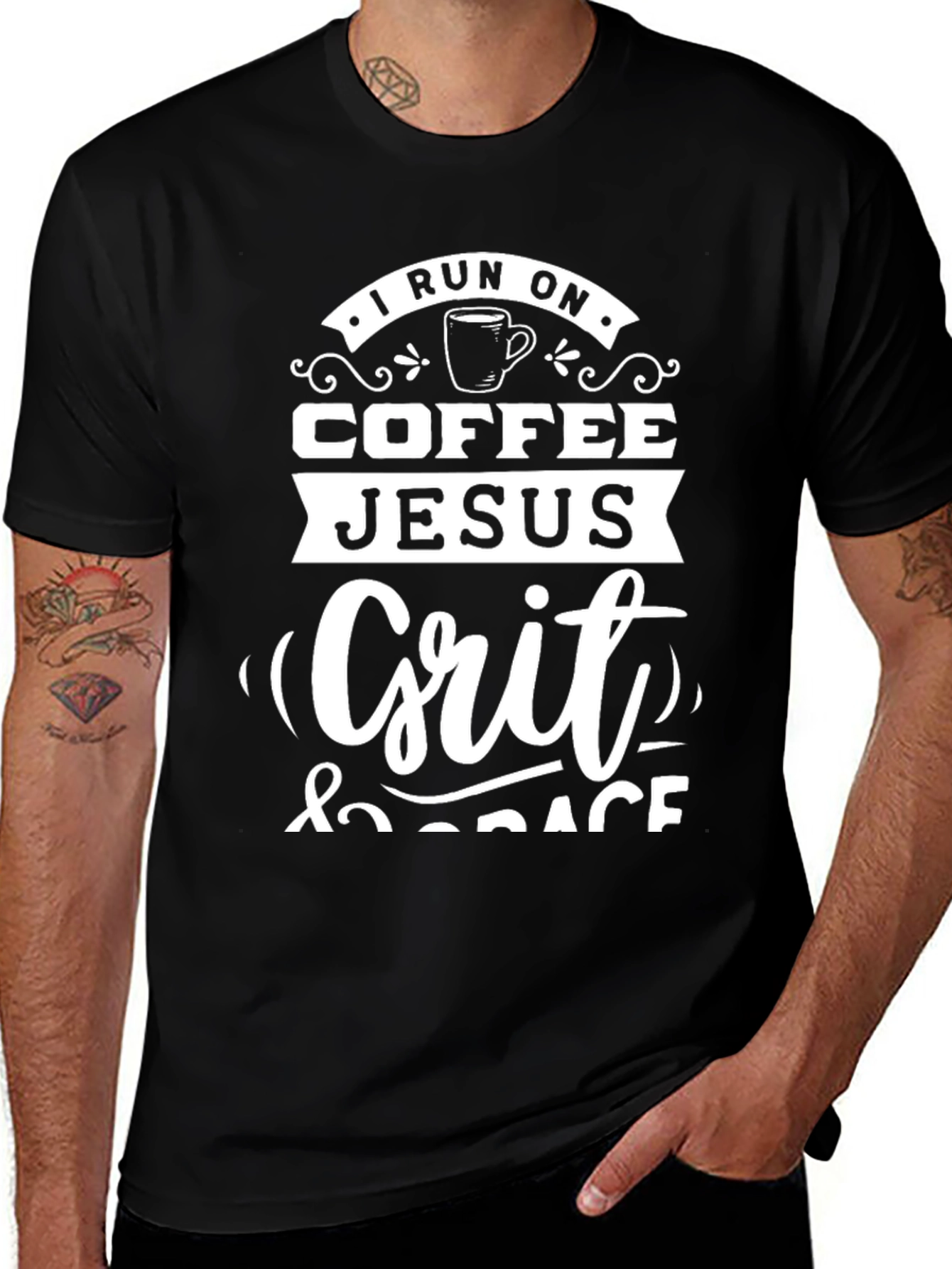 Coffee Jesus Grit & Grace Black T-Shirt