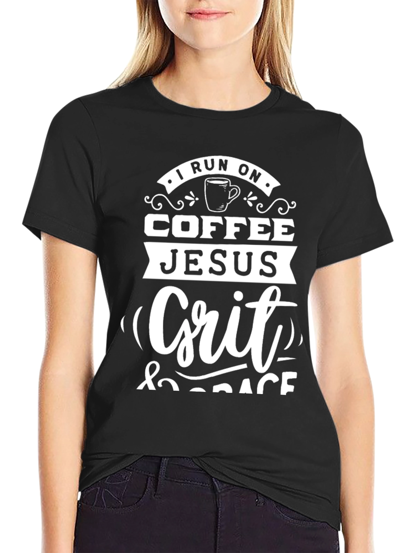 Coffee Jesus Grit & Grace Black T-Shirt