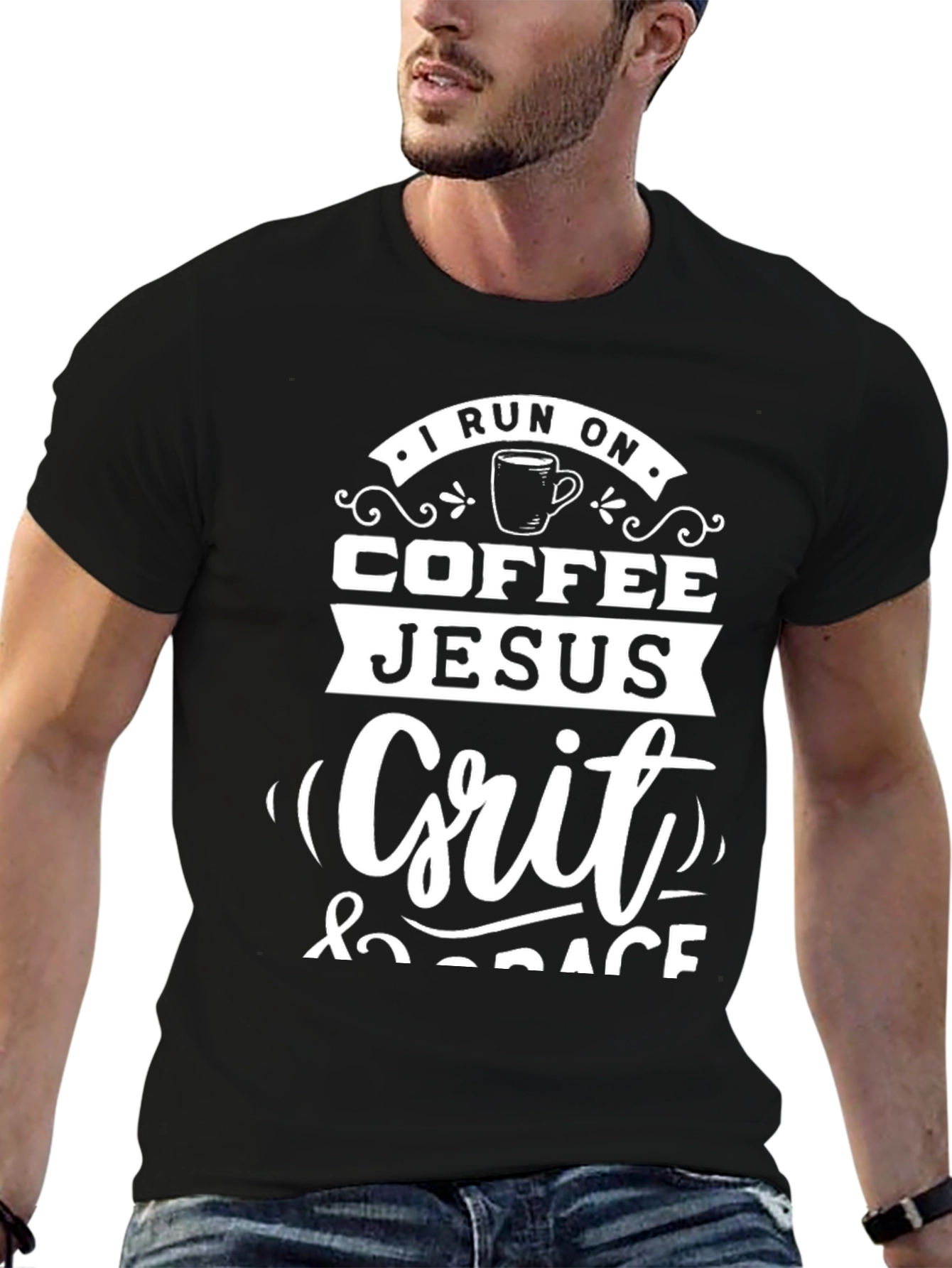 Coffee Jesus Grit & Grace Black T-Shirt