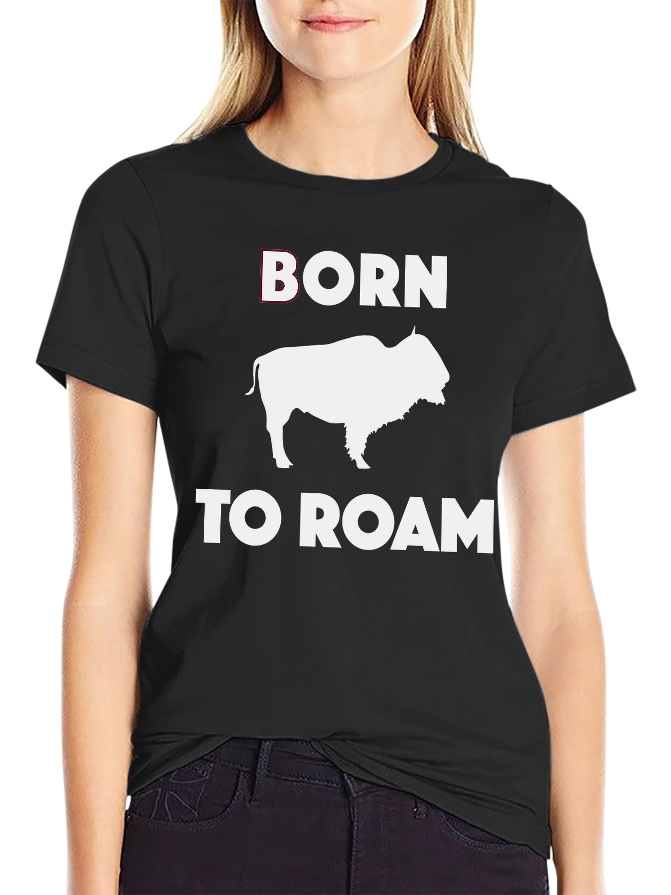 Born to Roam Bison Graphic Tee
